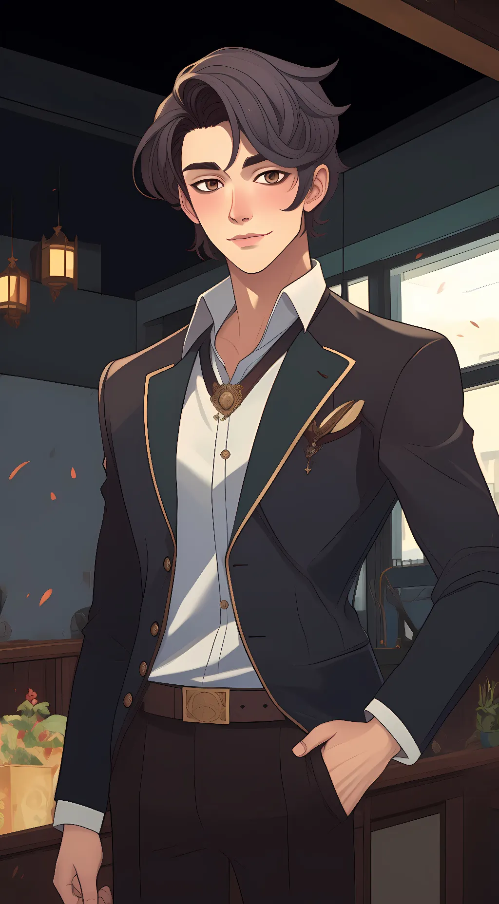 ai character: Levi  background