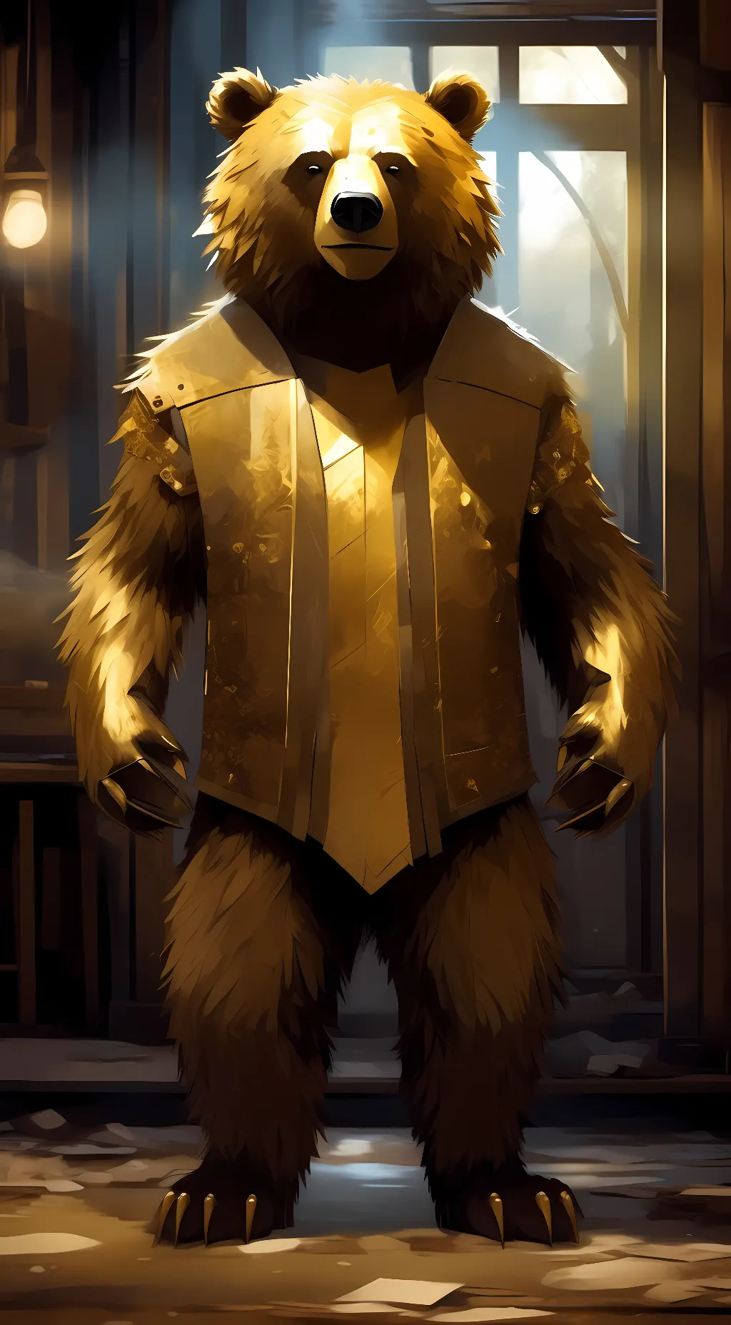 ai character: Golden freddy background