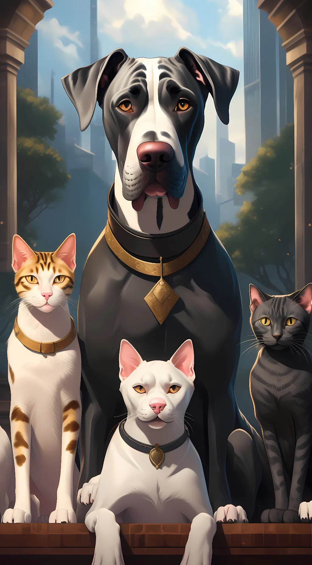 ai character: poppy, hazel, pepp background