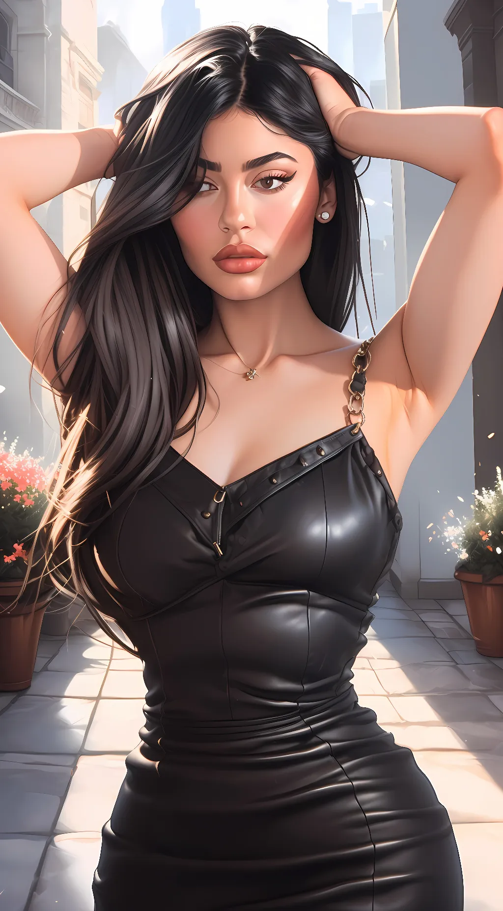 ai character: Kylie, Jenner background