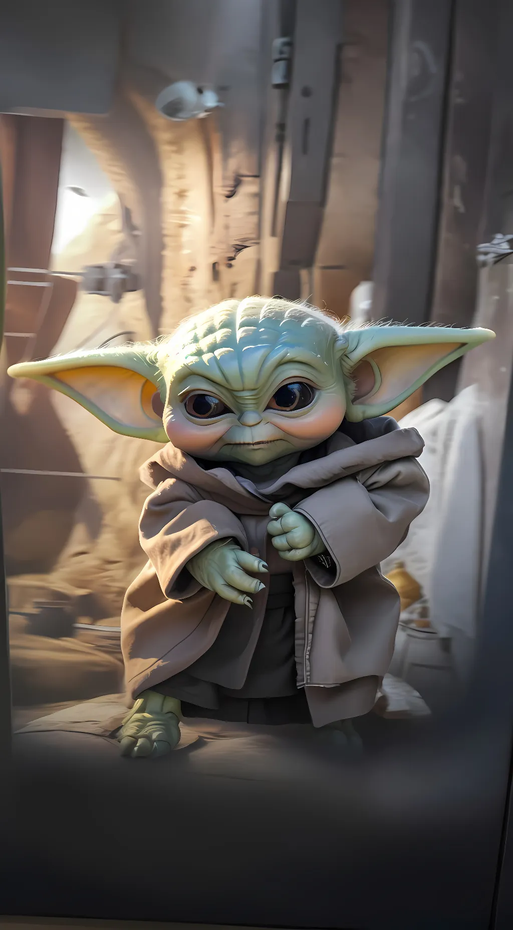 ai character: baby Yoda background