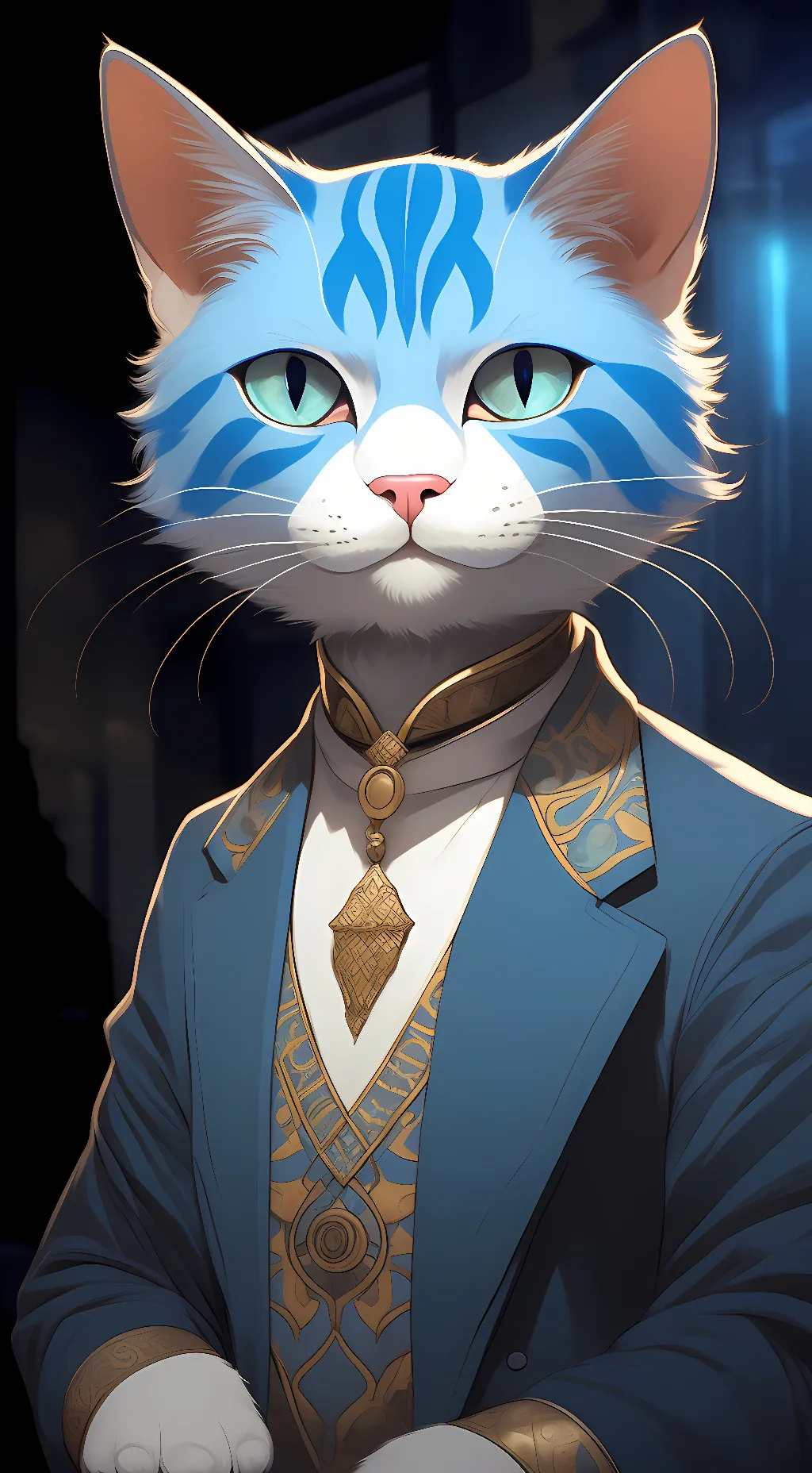 ai character: mint background