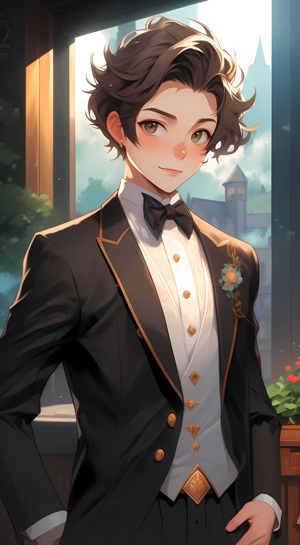 ai character: tandiro kamado  background