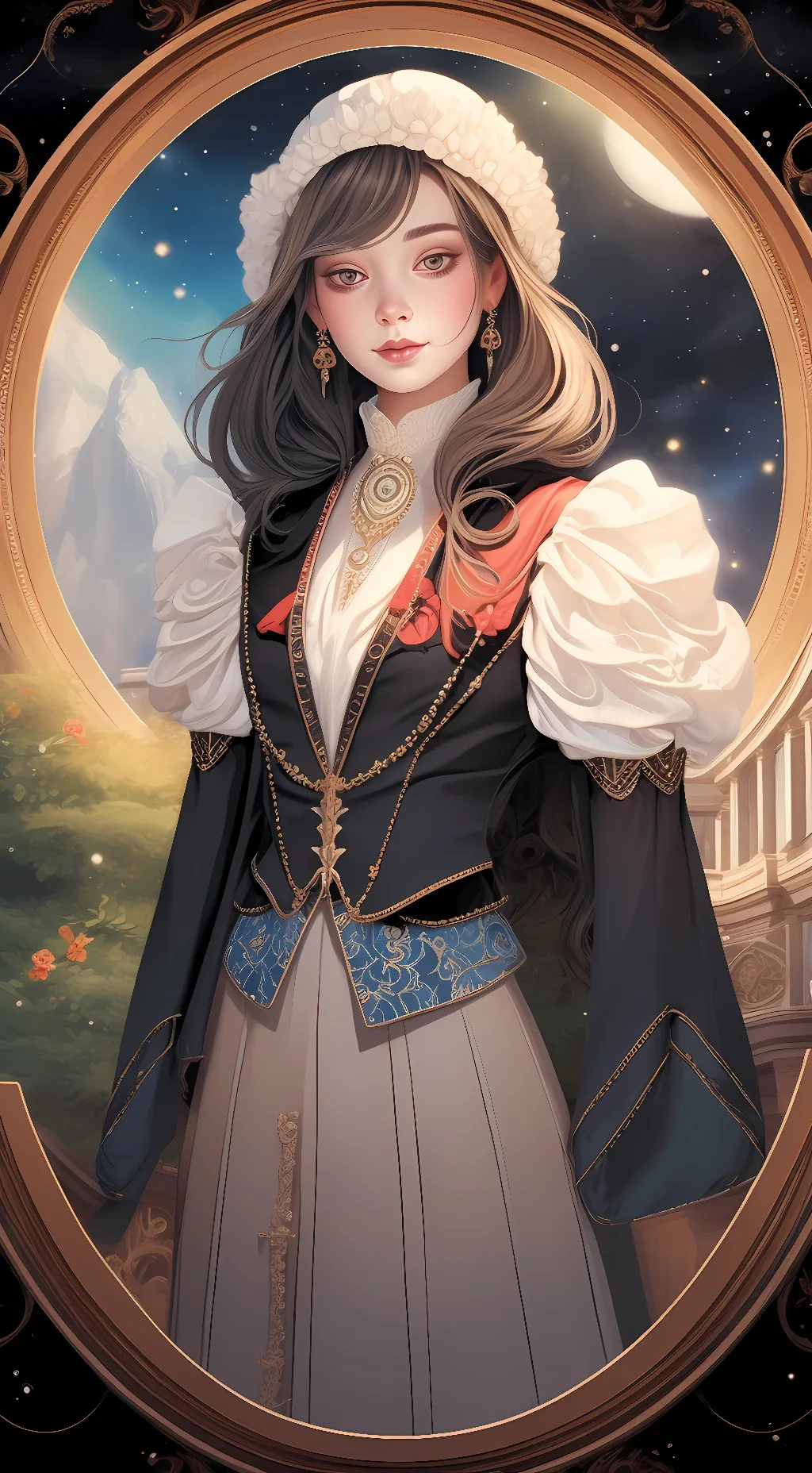ai character: rose background