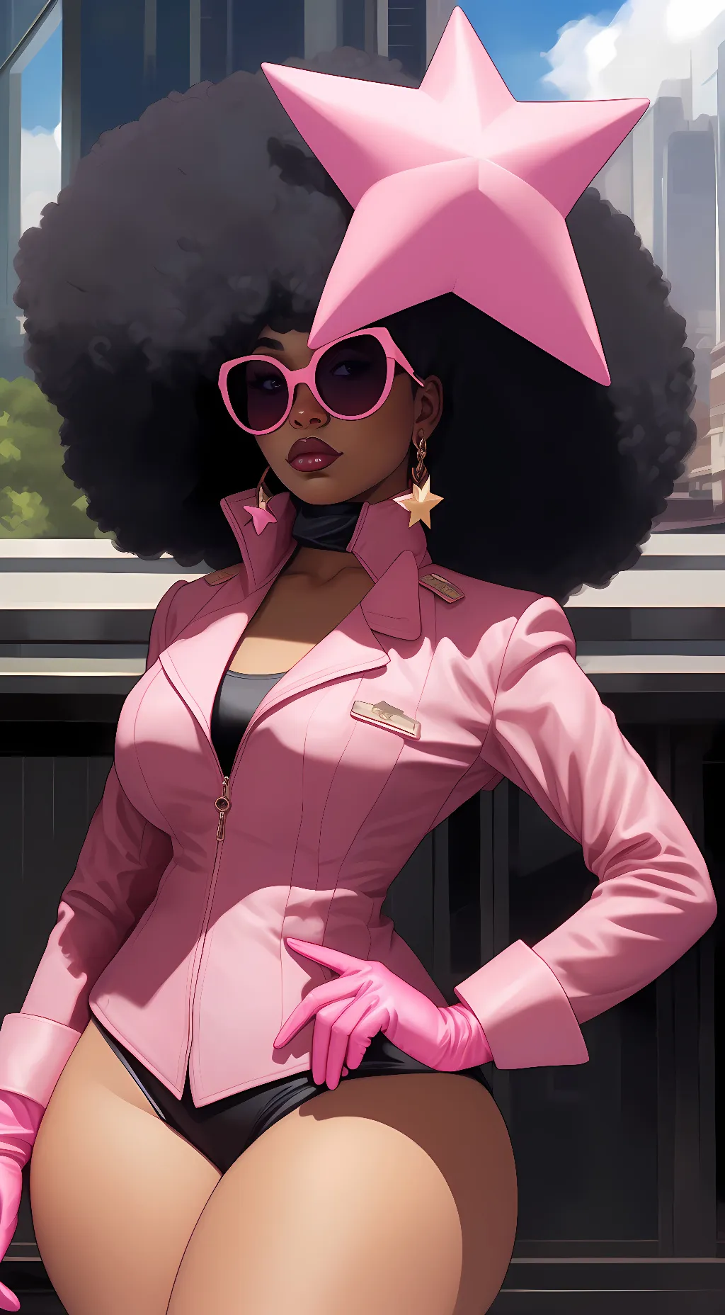 ai character: G a r n e t  background