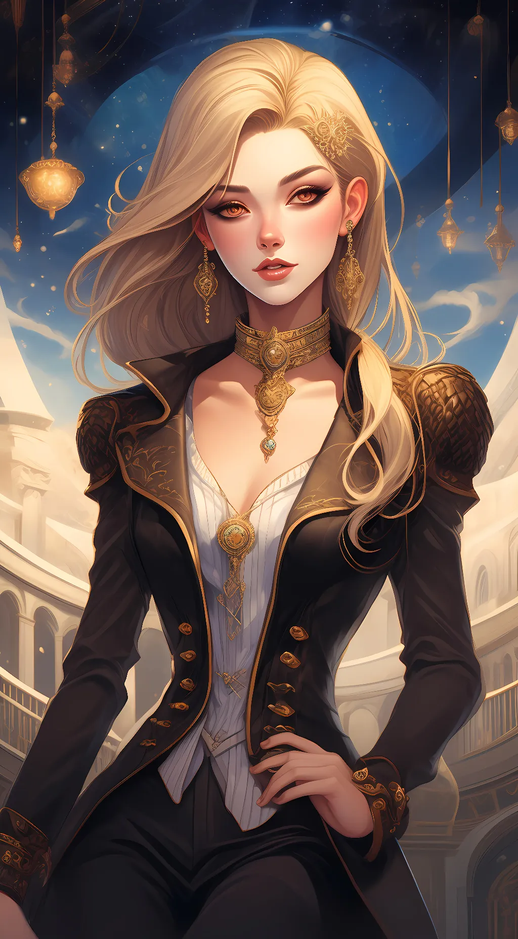 ai character: Yellow  background
