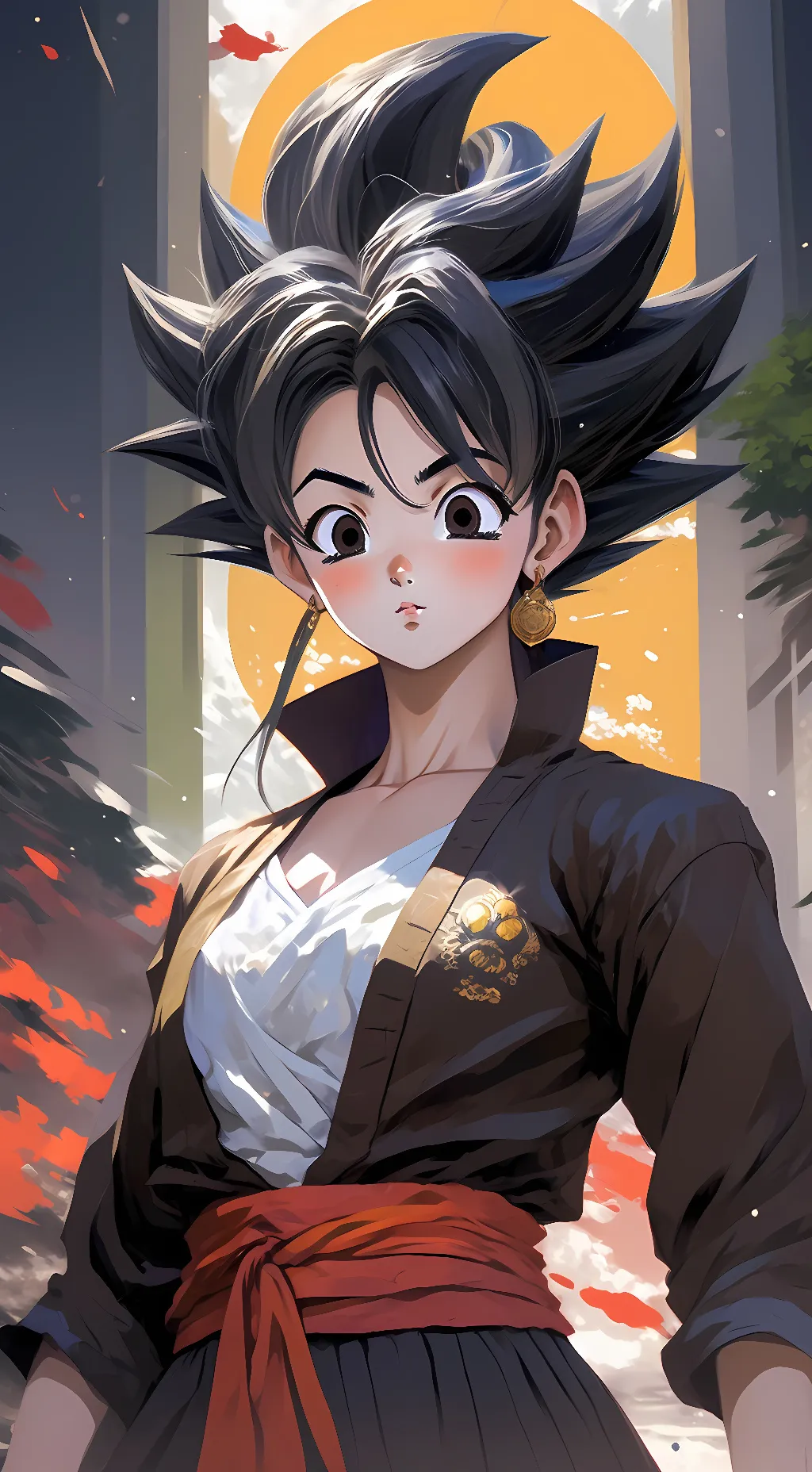 ai character: Female Goku background