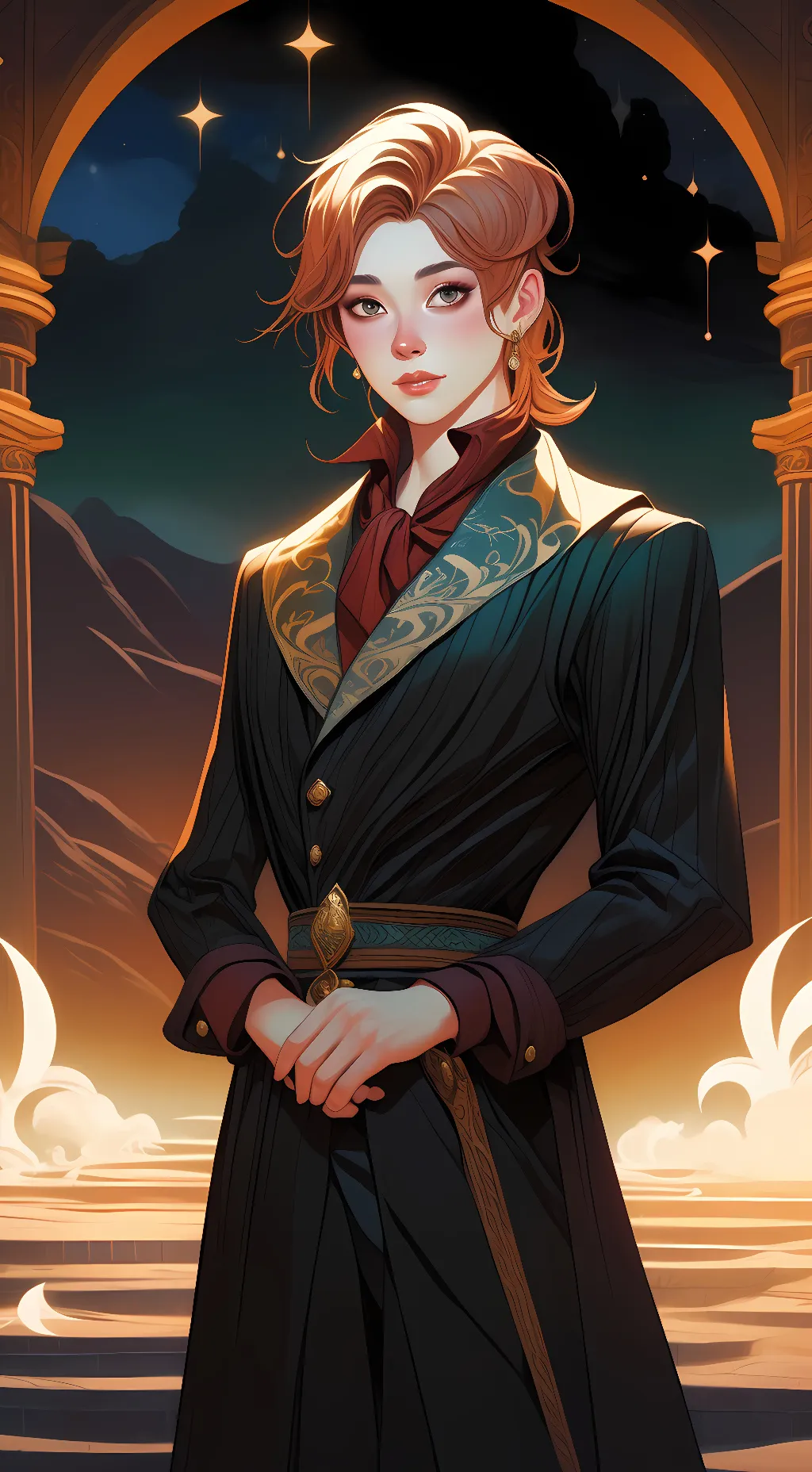 ai character: lake  background