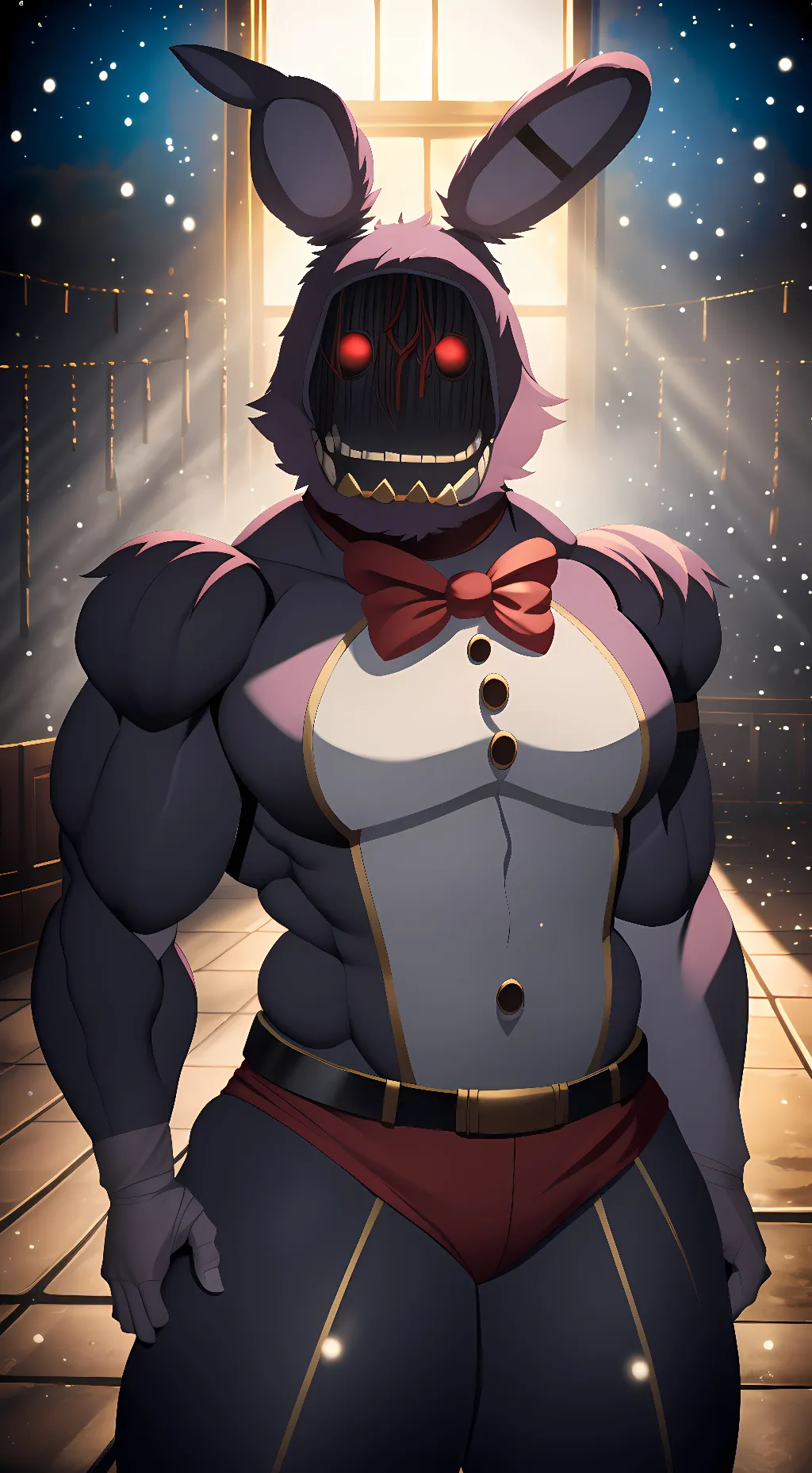 ai character: Withered Bonnie background