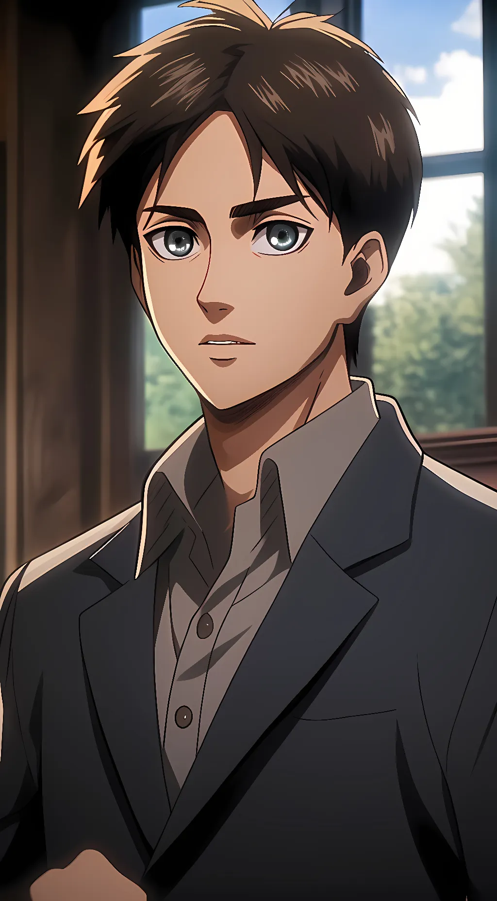 ai character: Eren Jaeger background