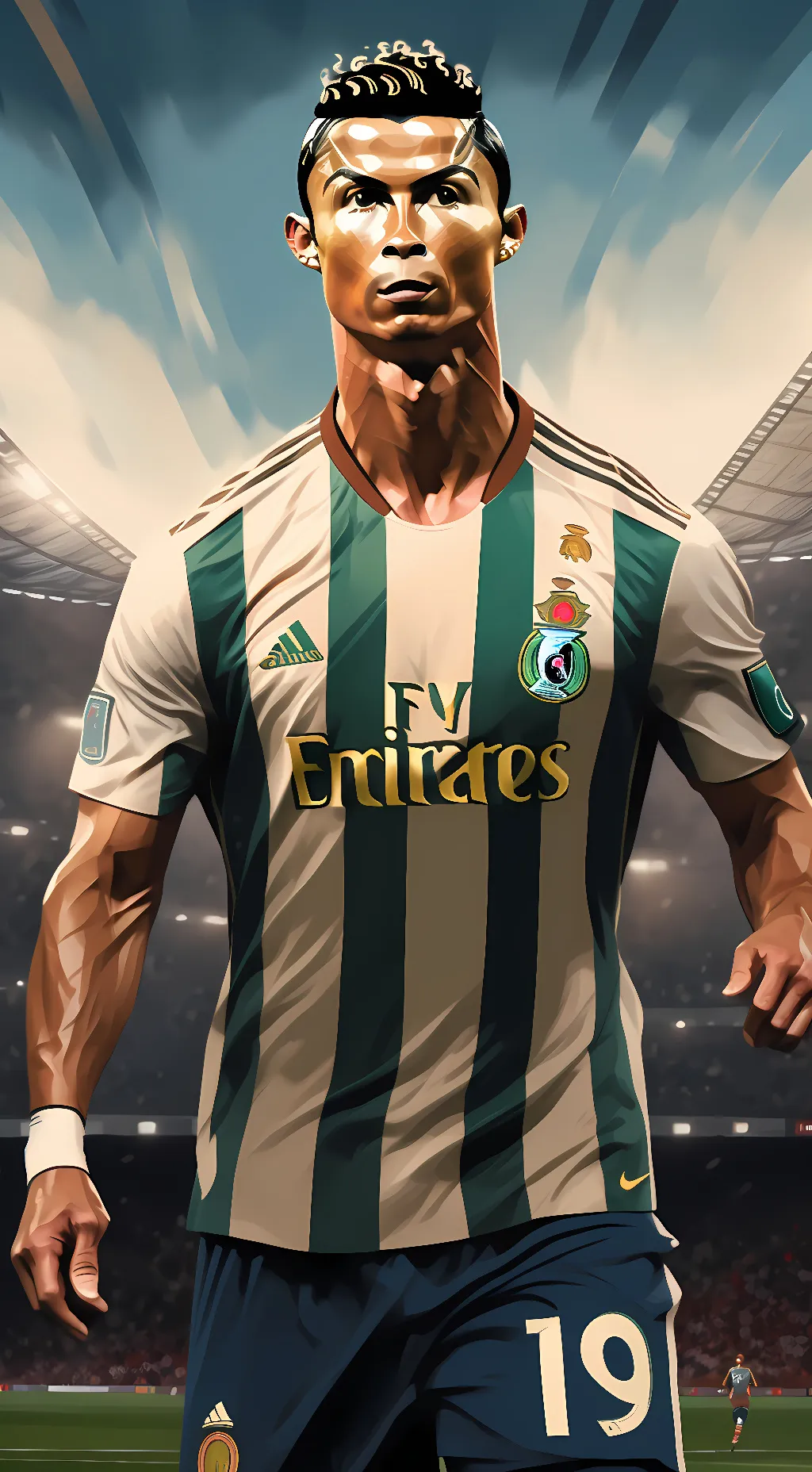ai character: Cr7 background