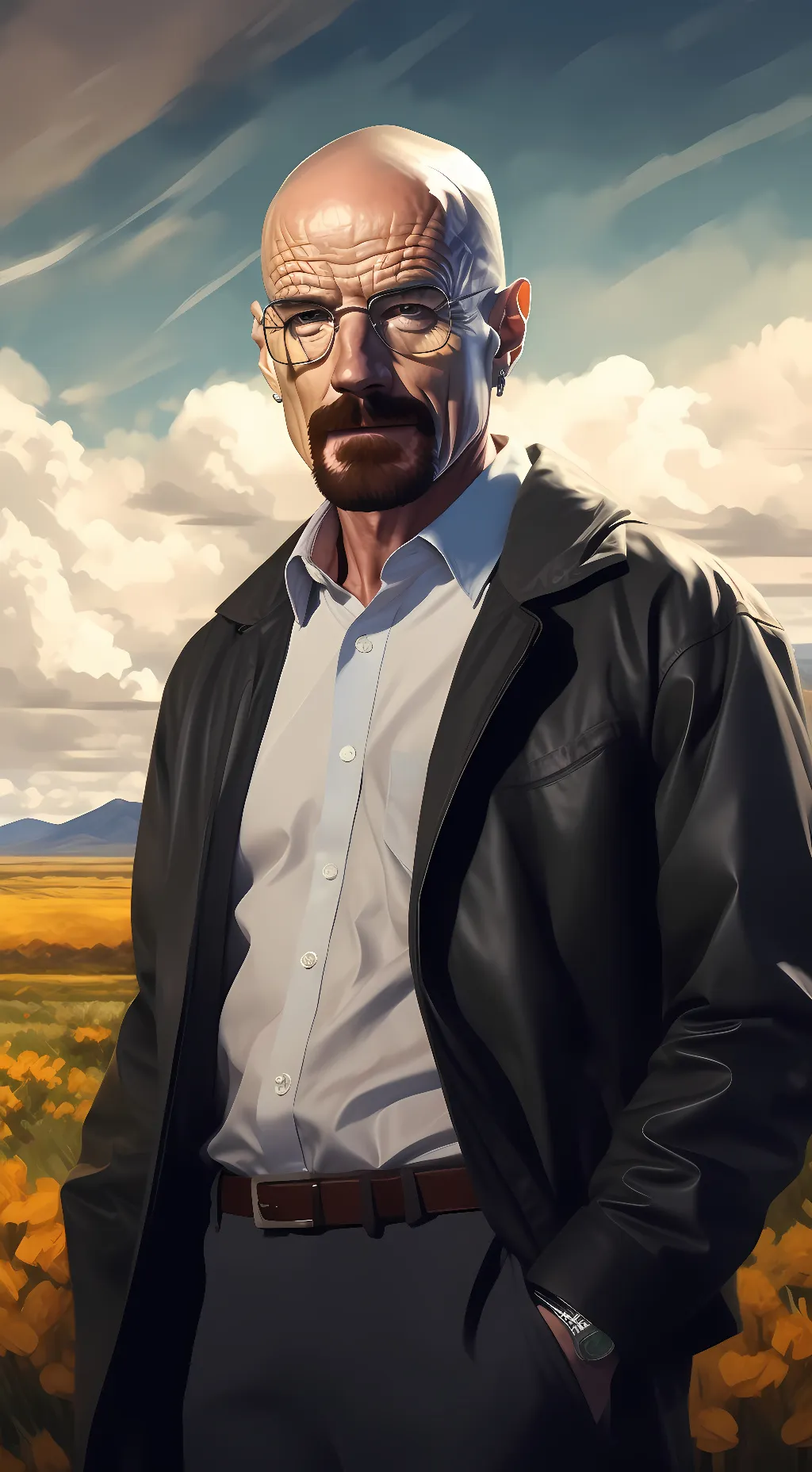 ai character: Walter white  background