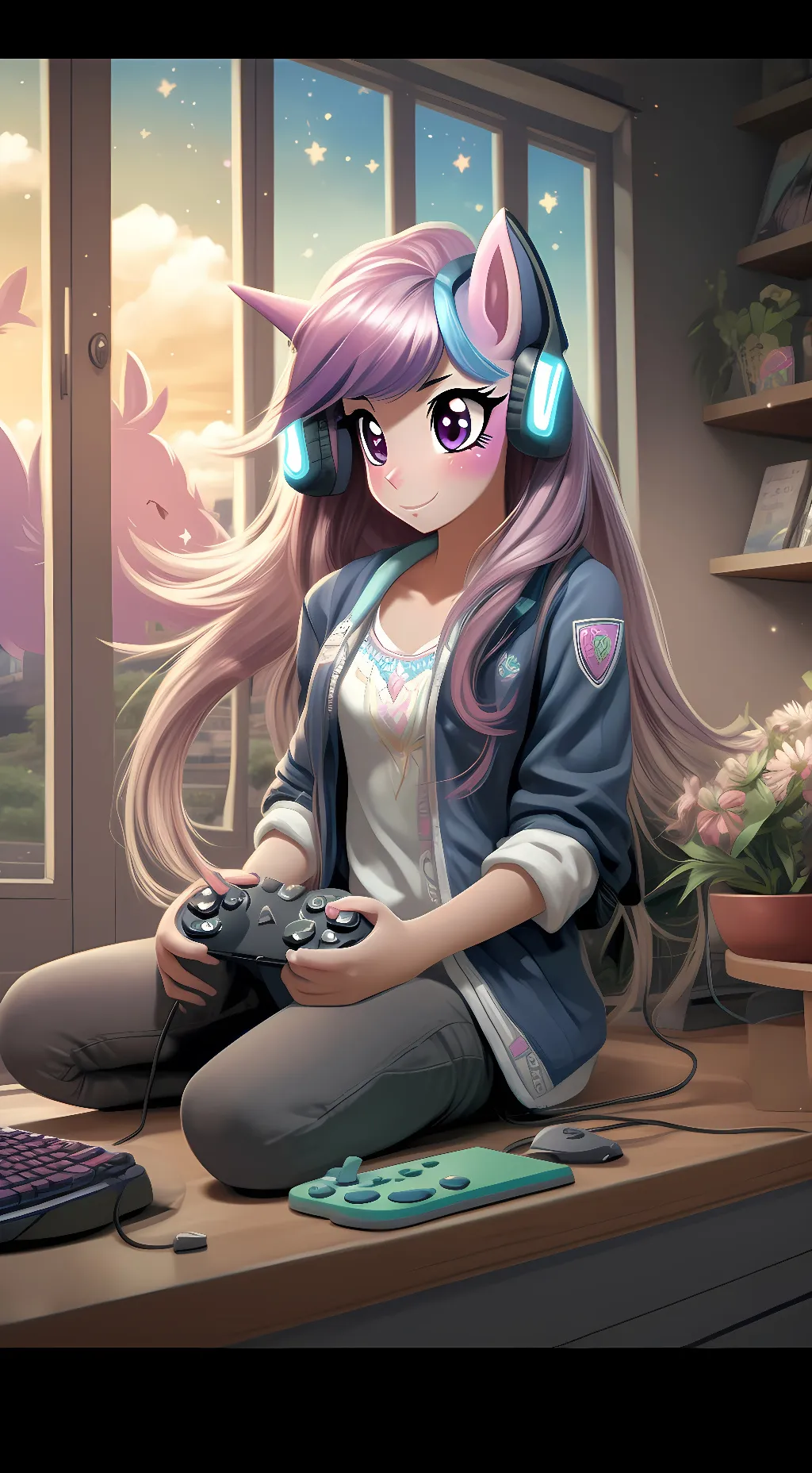 ai character: Twilight Sparkle background