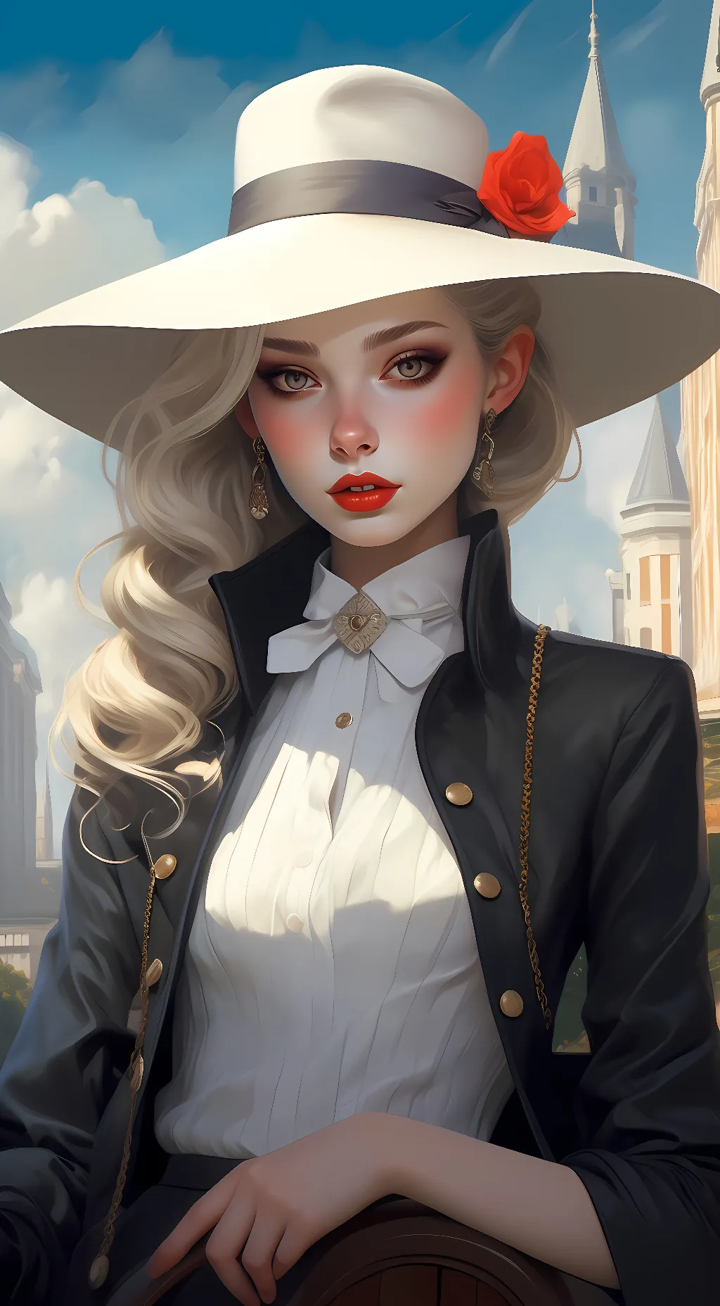 ai character: Lady poppins background