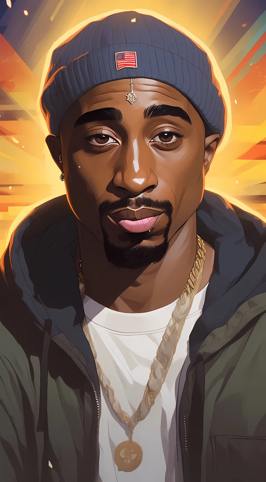 ai character: Tupac Shakur background