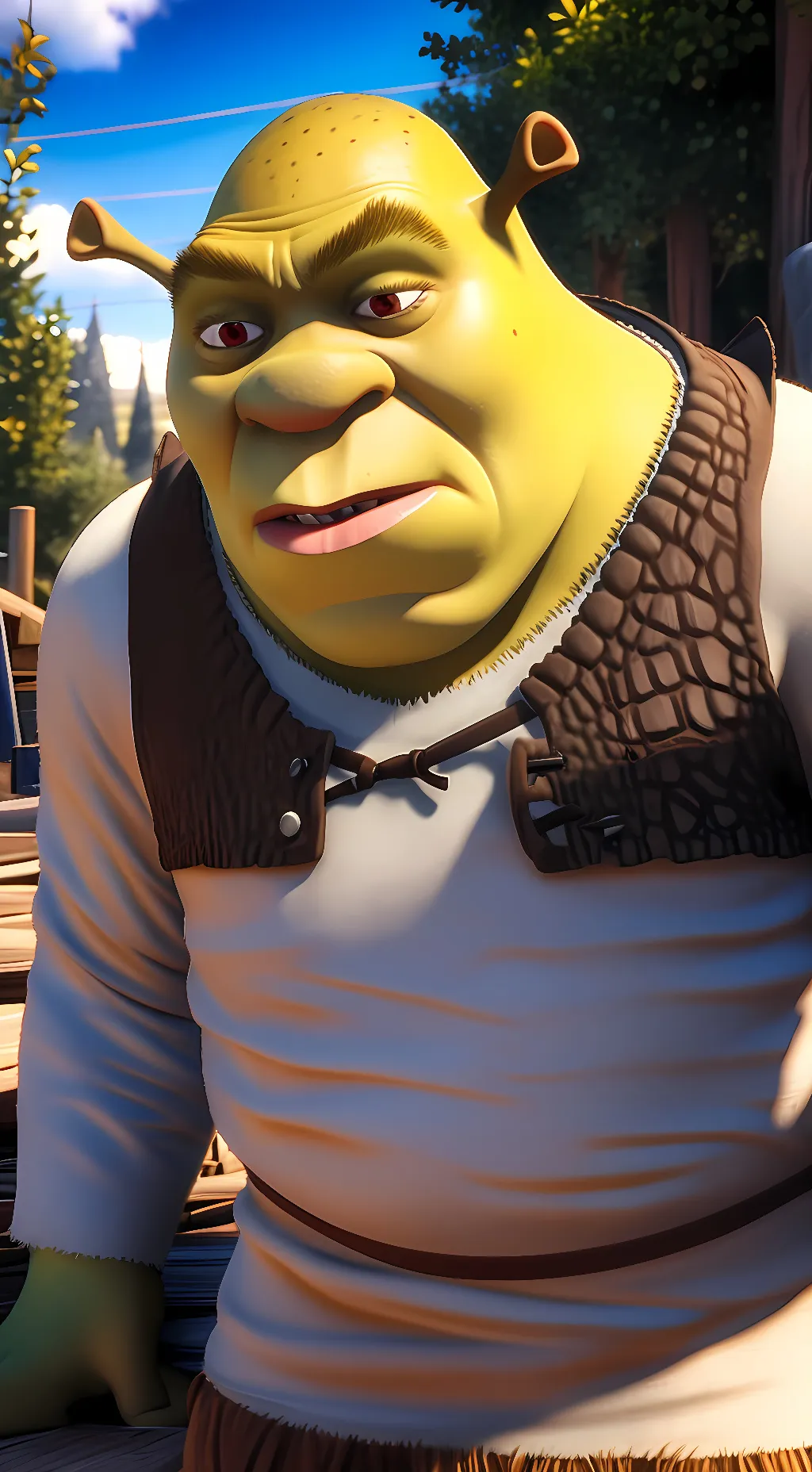 ai character: Shrek background