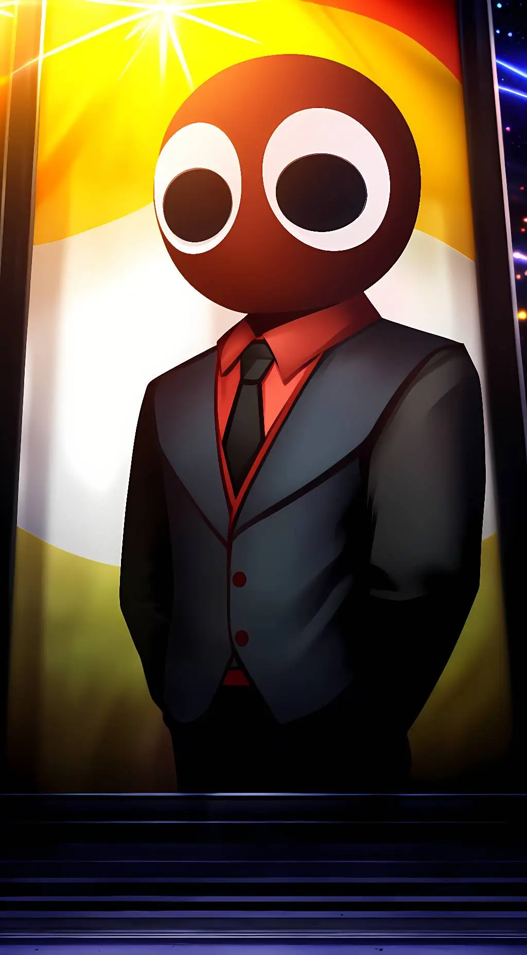 ai character: red background