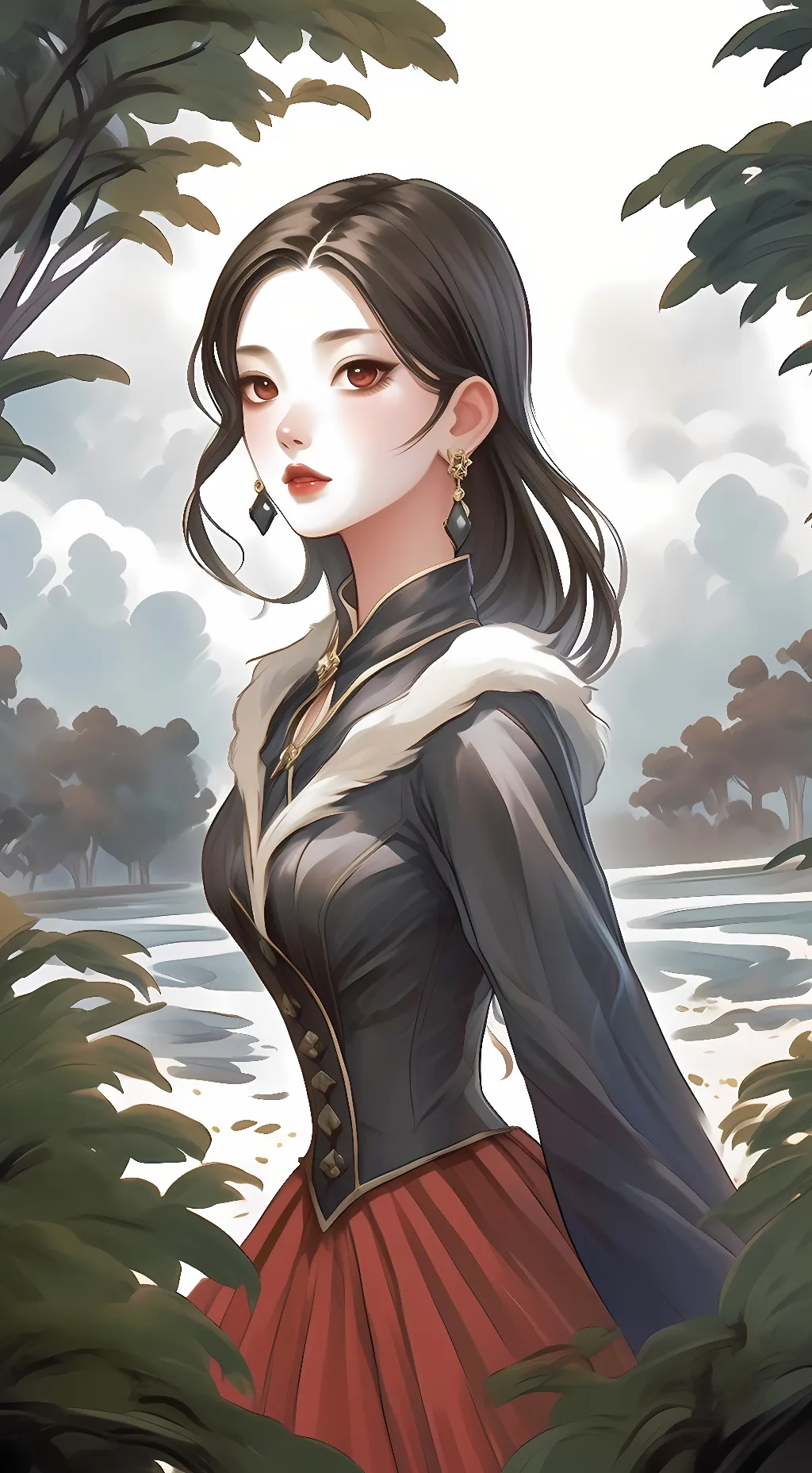 ai character: Rose background