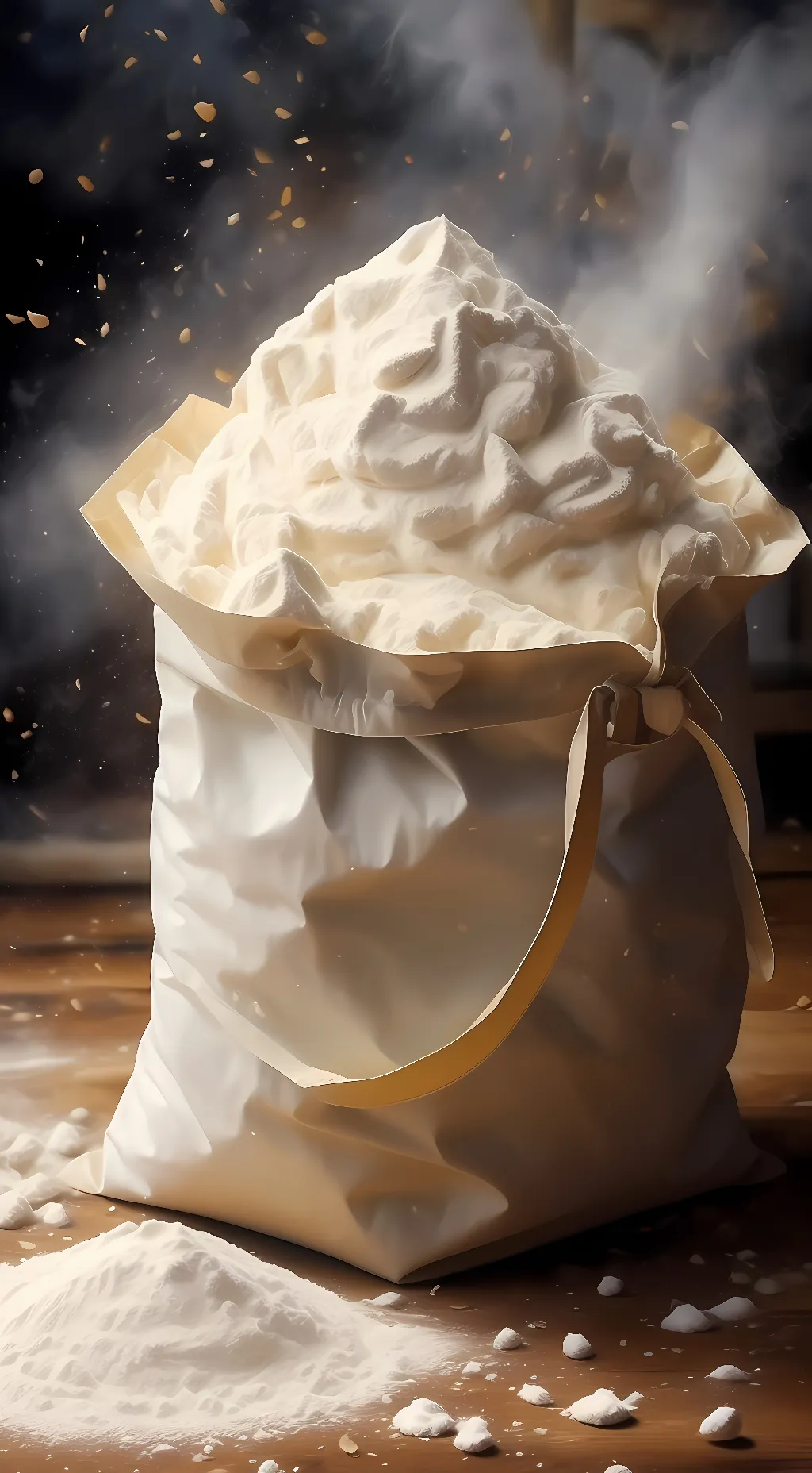 ai character: Flour background