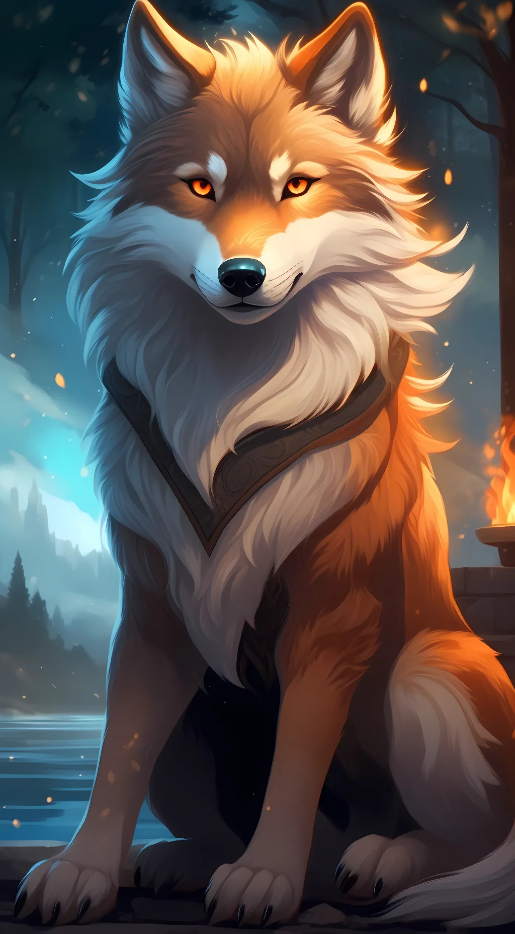 ai character: amber background
