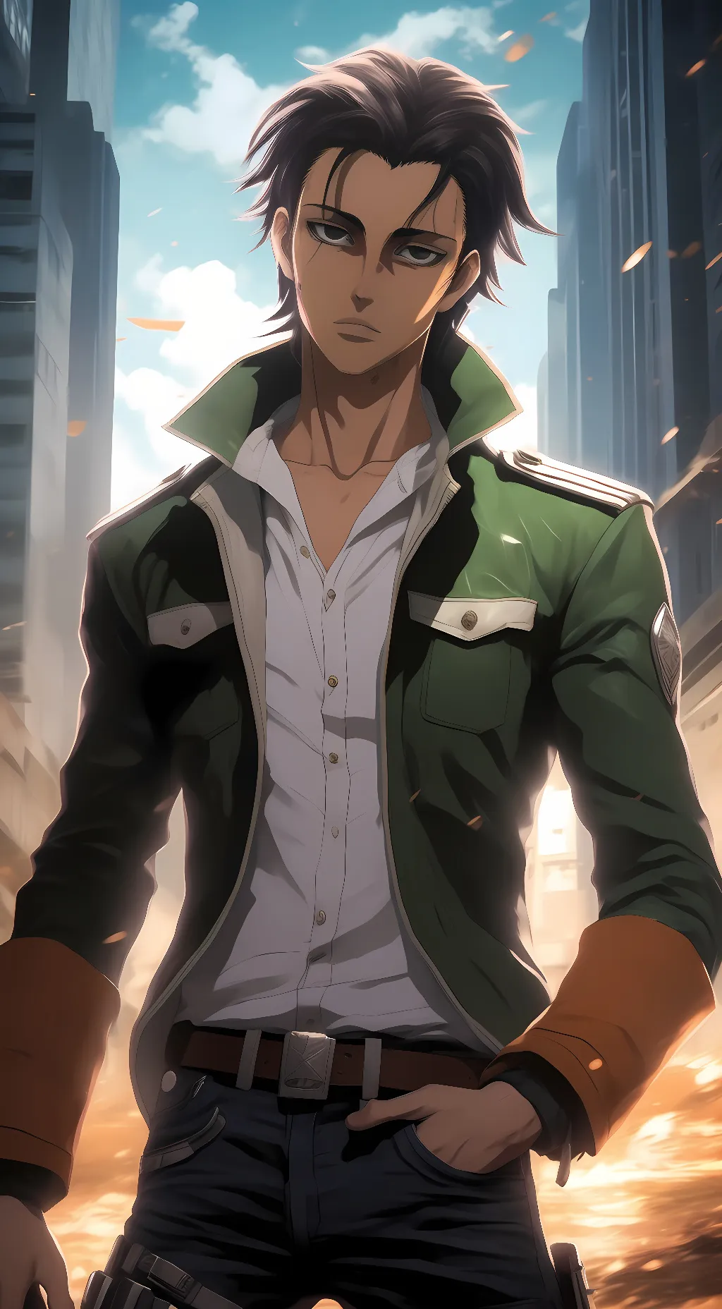 ai character: Eren Yeager background