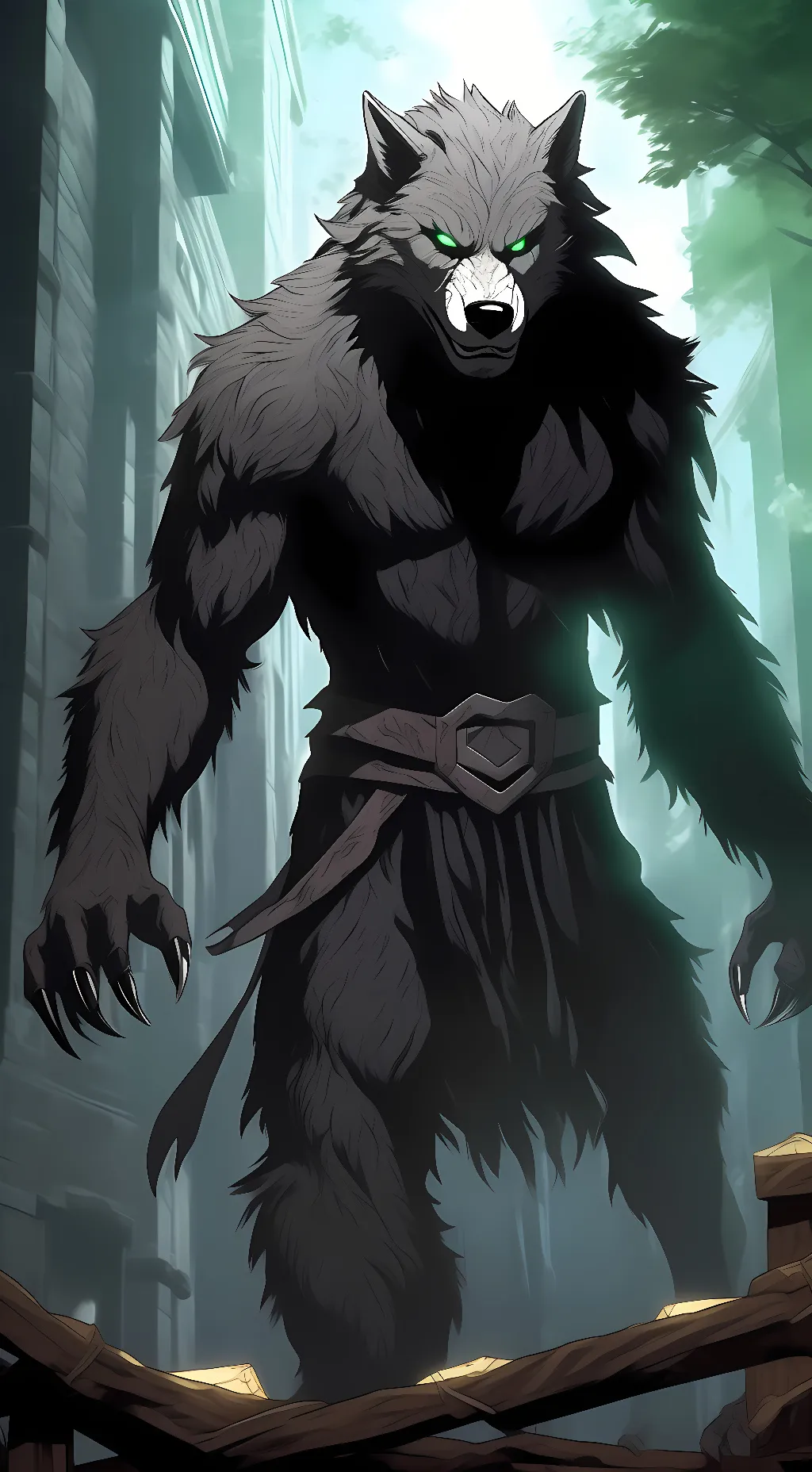 ai character: WULF background