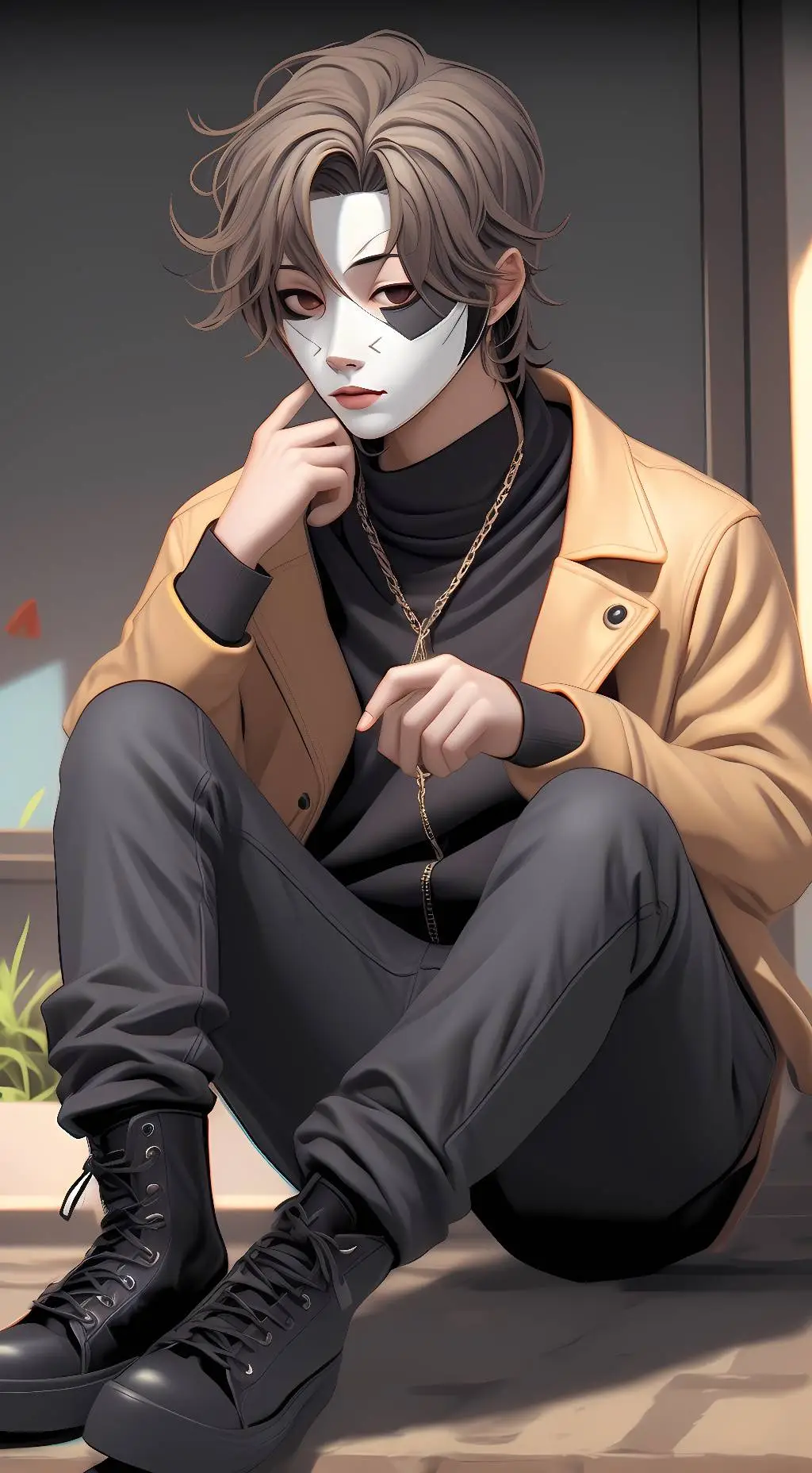 ai character: Masky x L.J background