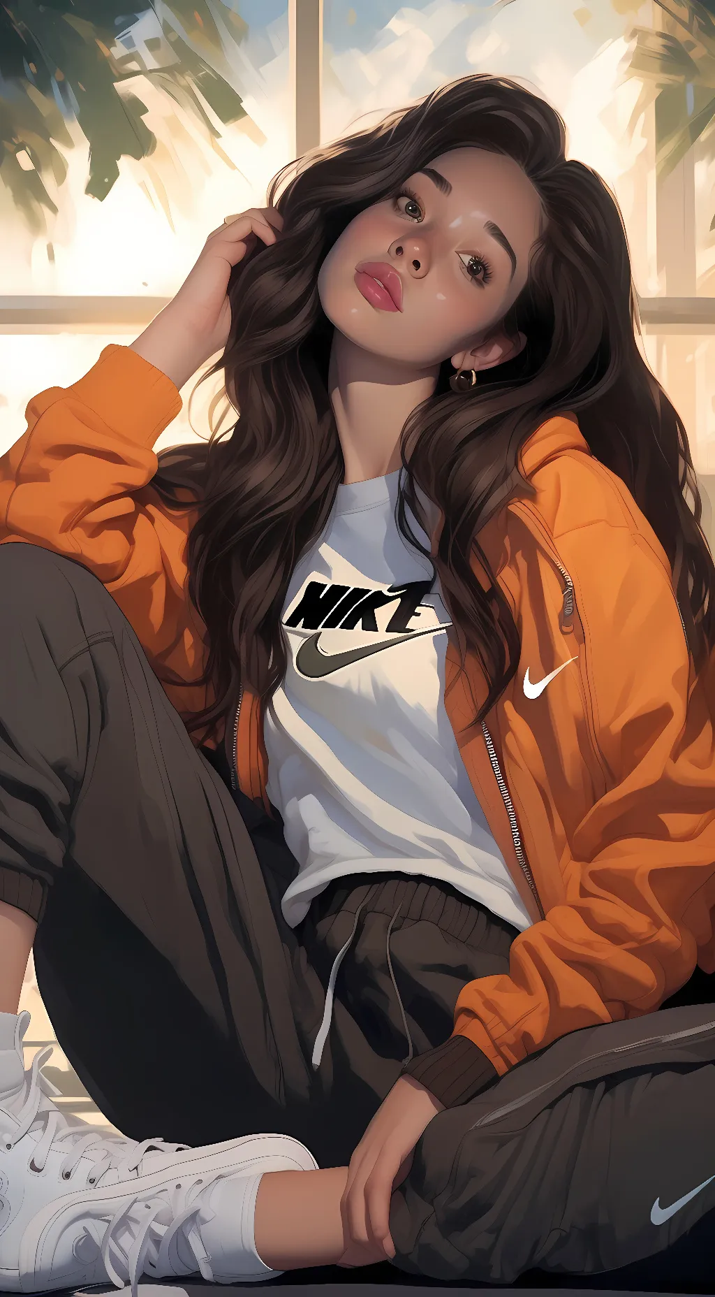 ai character: Caroline Coushing background