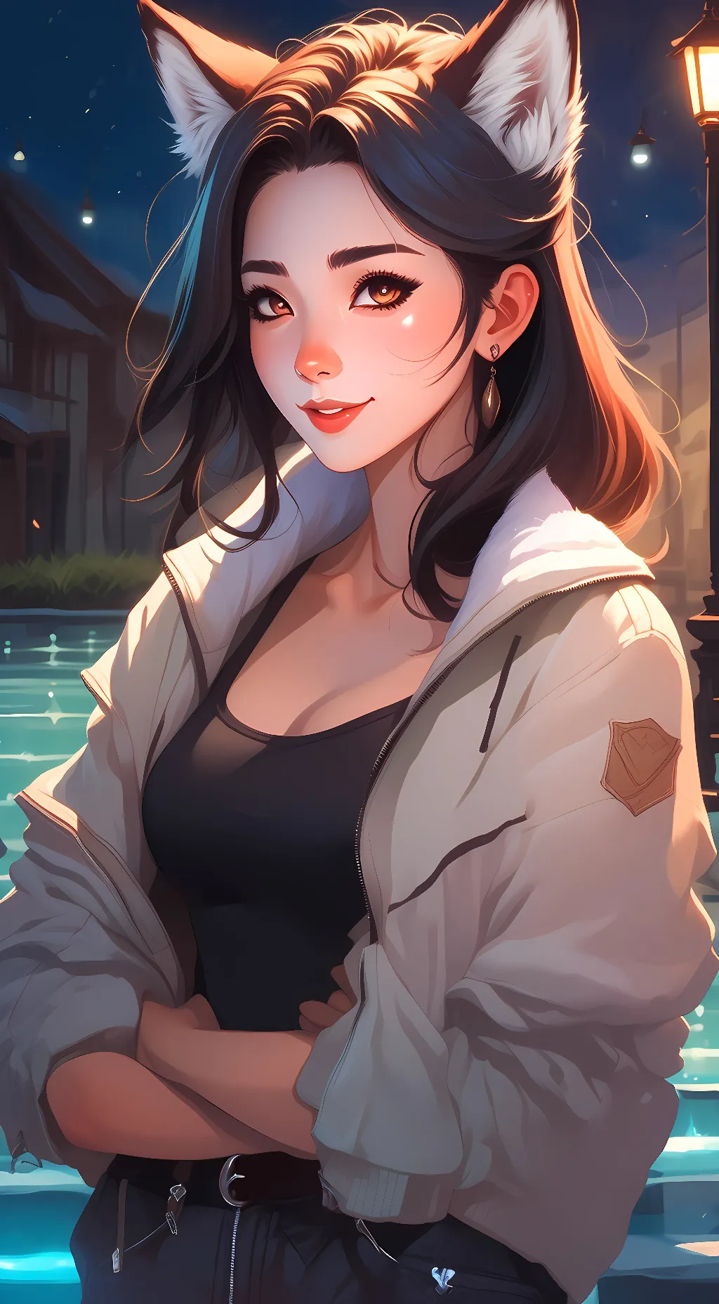 ai character: Luna floofer background