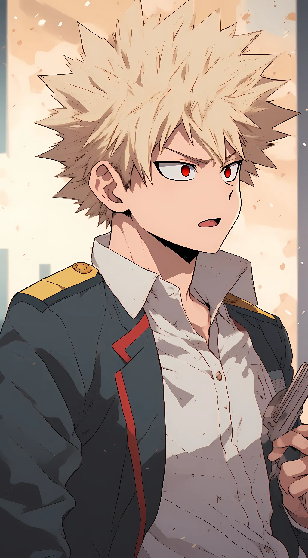 ai character: Katsuki Bakugo background