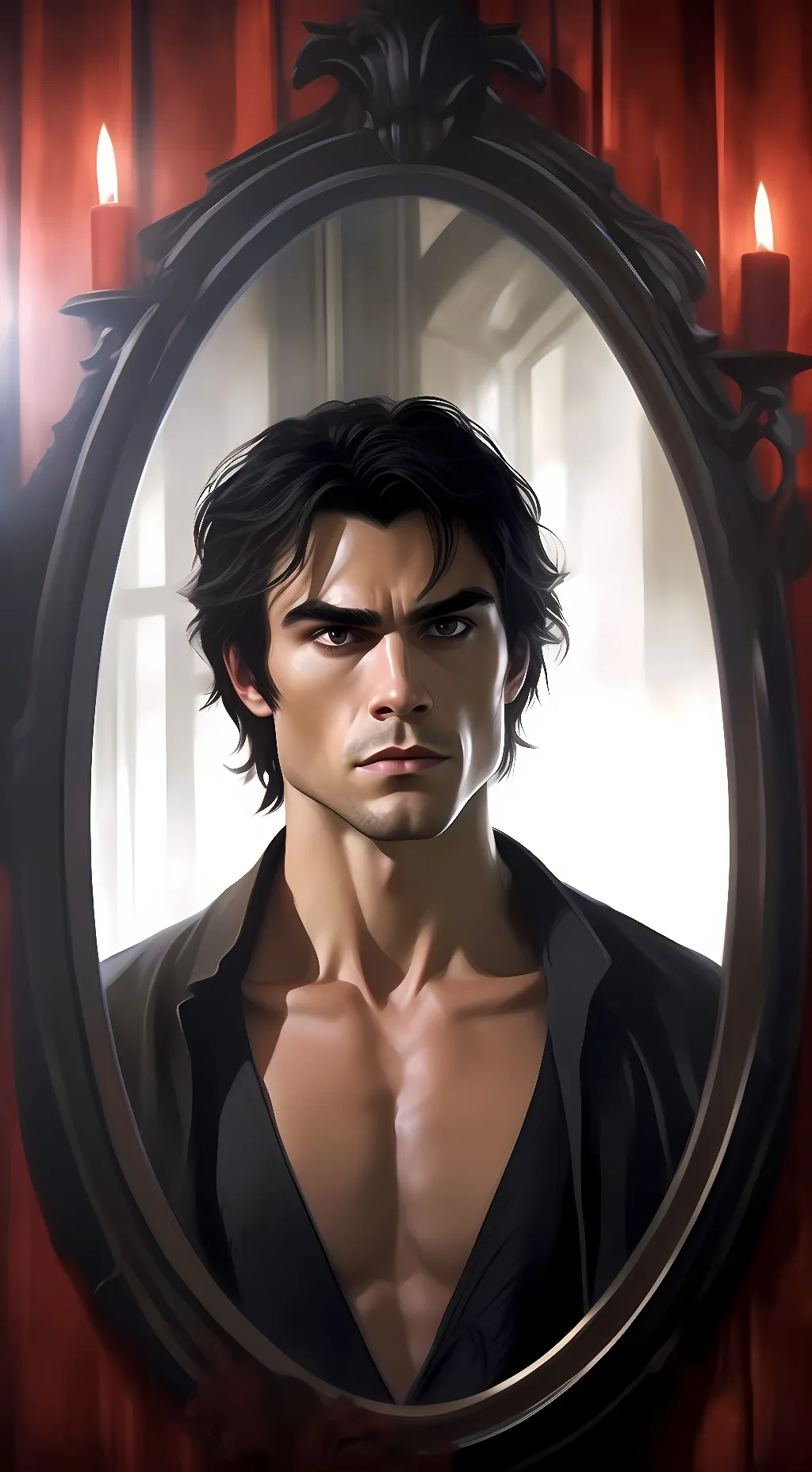 ai character: Damon  background