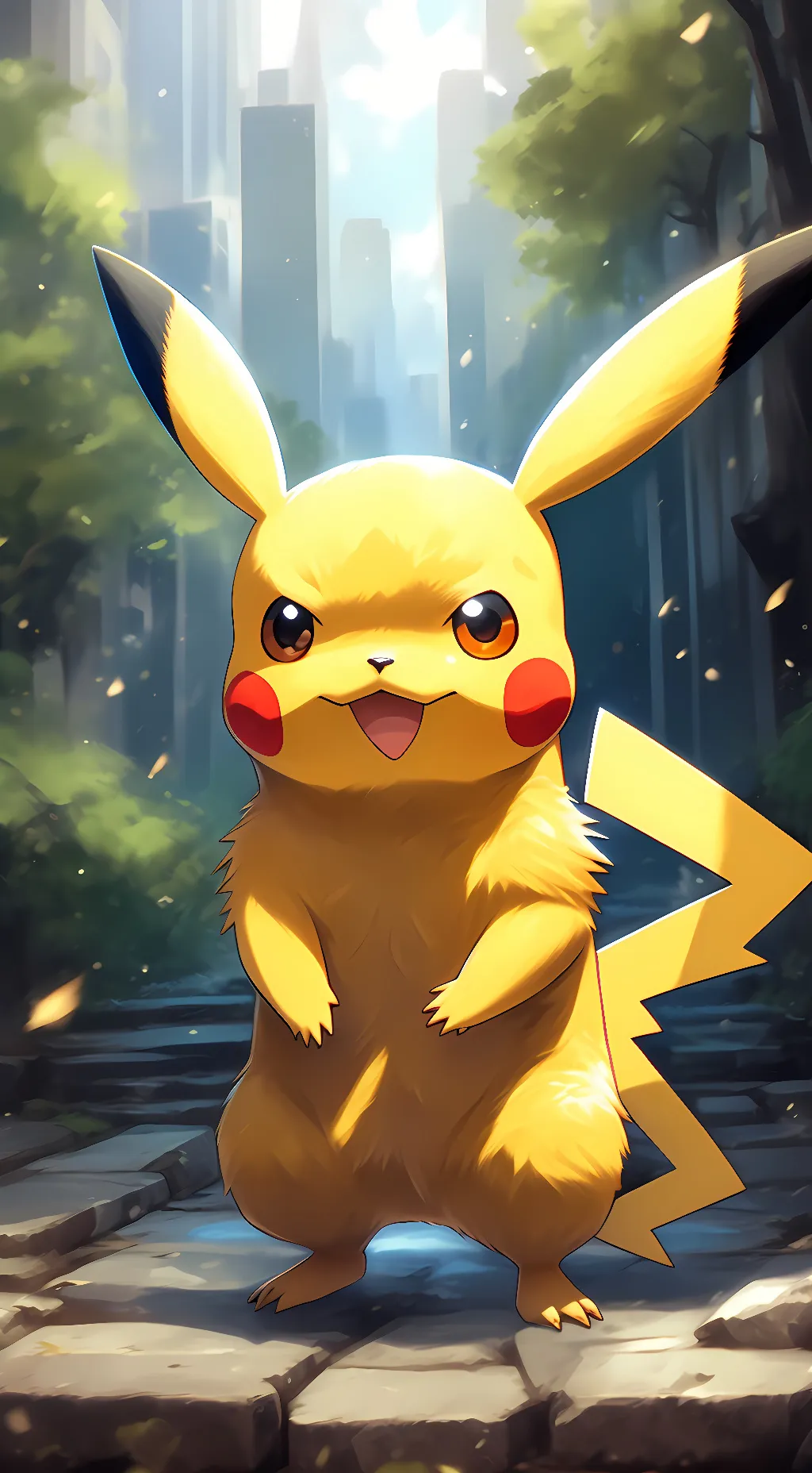ai character: pikachu background