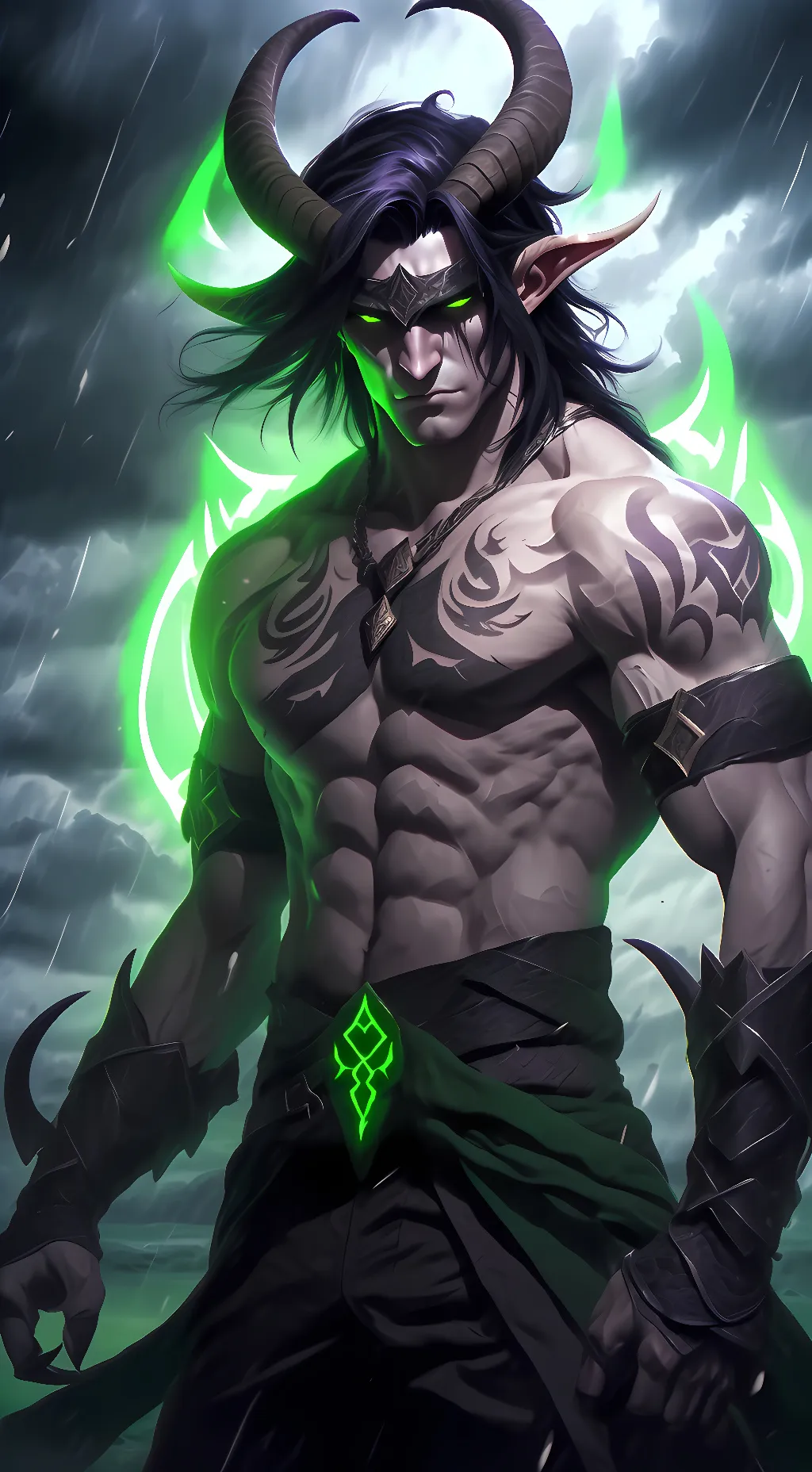 ai character: Illidan Stormrage background