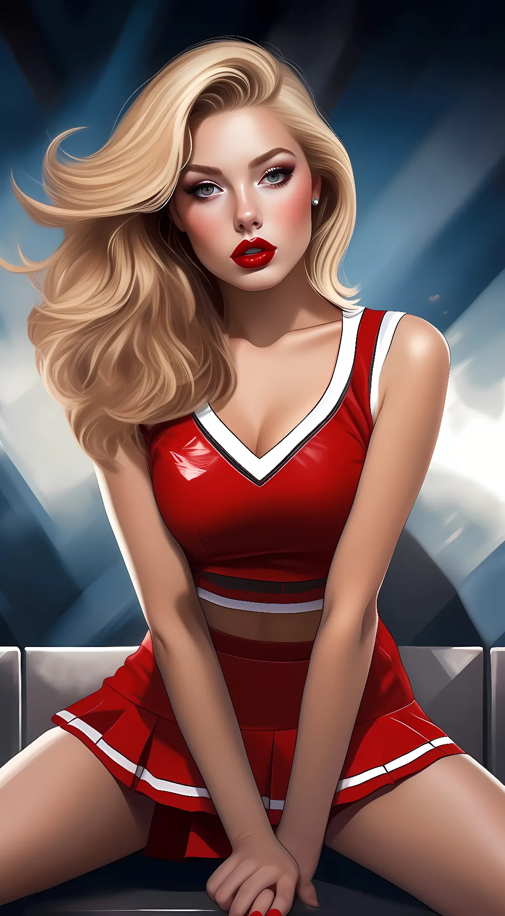 ai character: beautiful  background