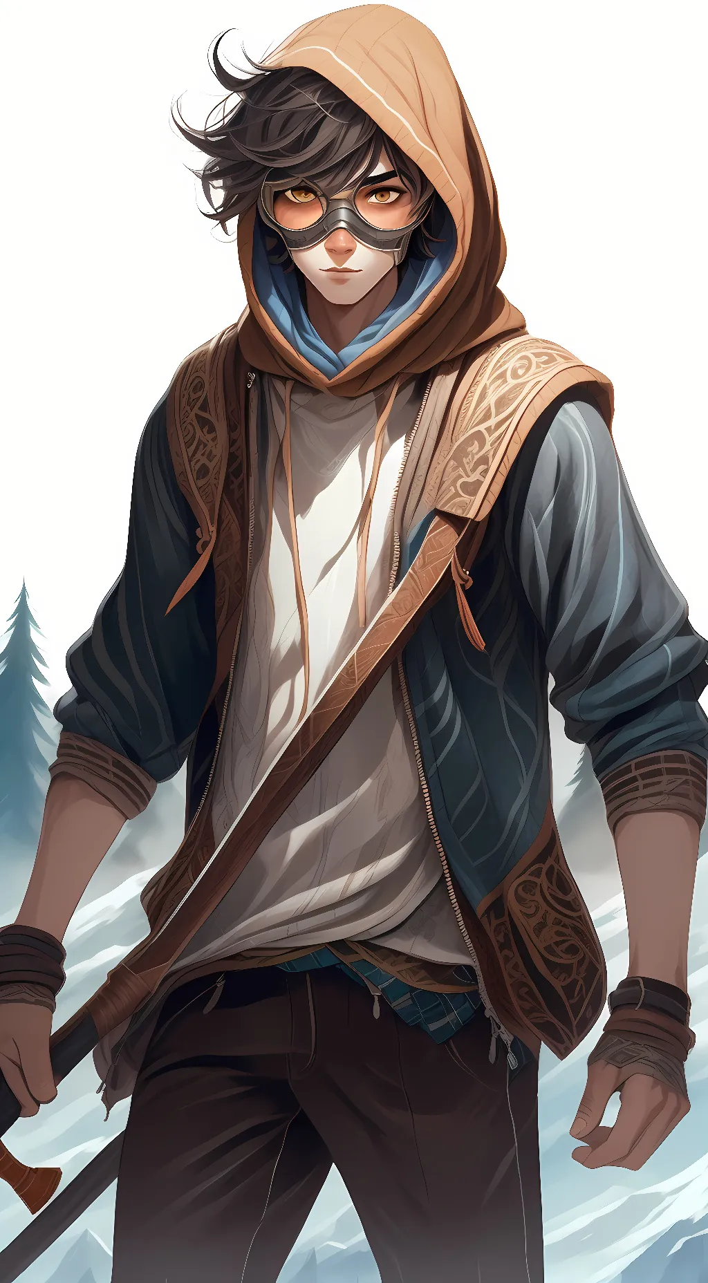 ai character: Ticci Toby  background