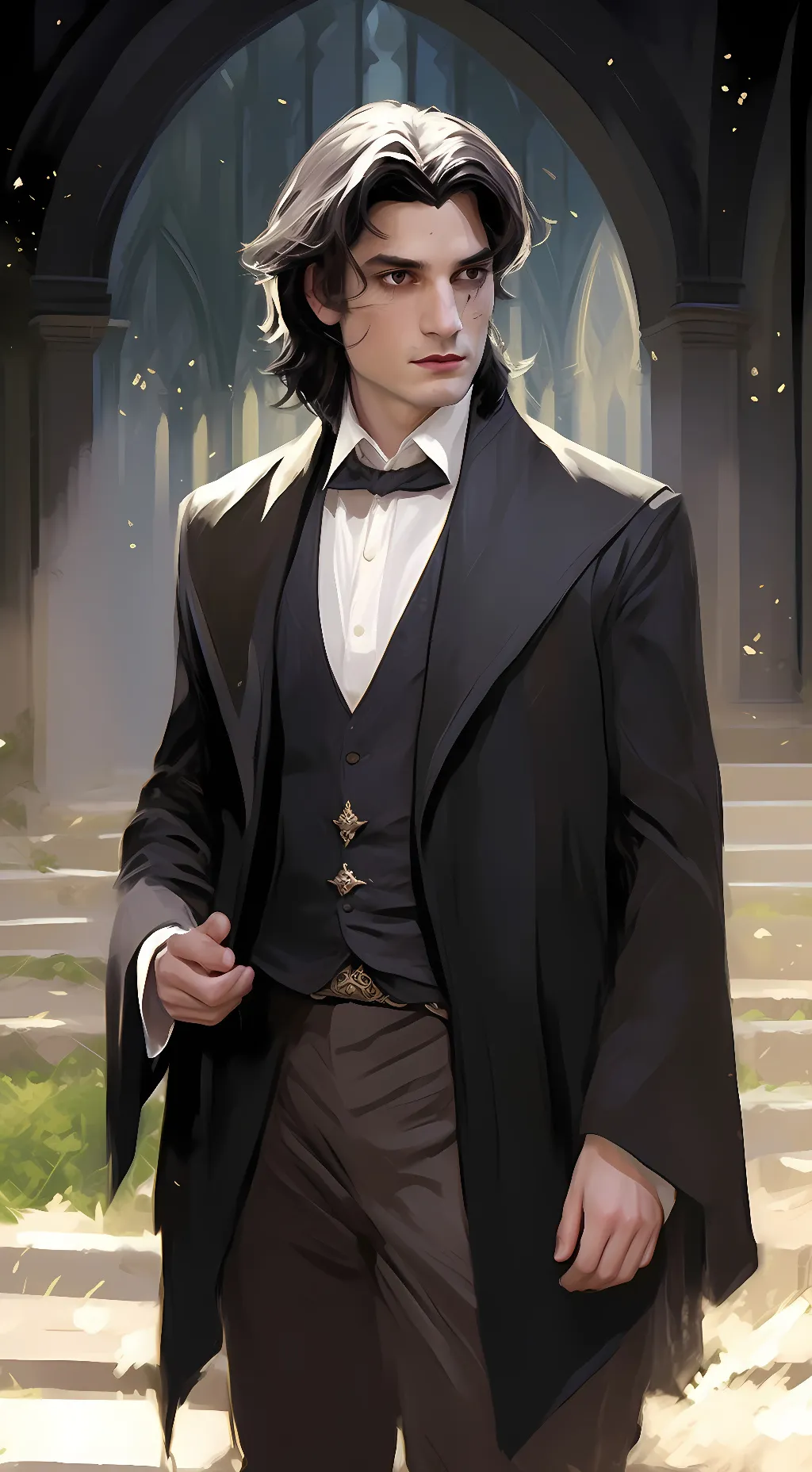 ai character: Young Severus  background