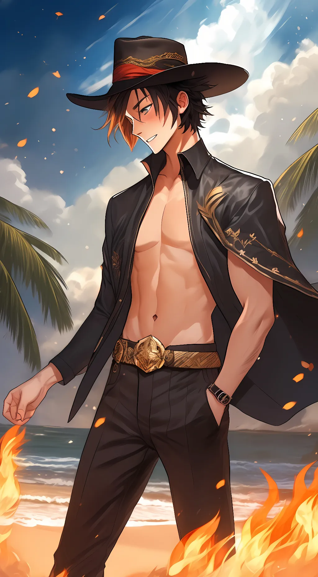 ai character: Portgas D. Ace background