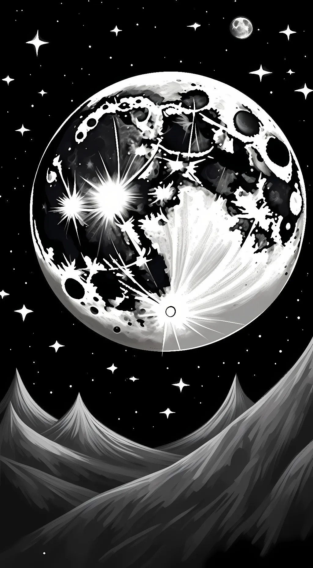 ai character: The Moon background