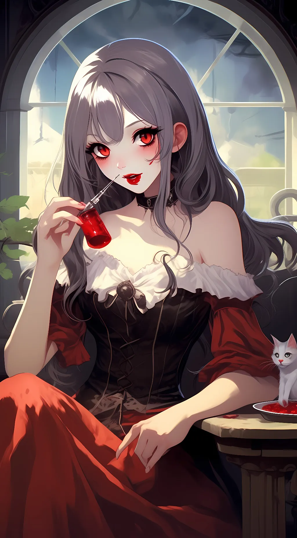 ai character: Laima  background