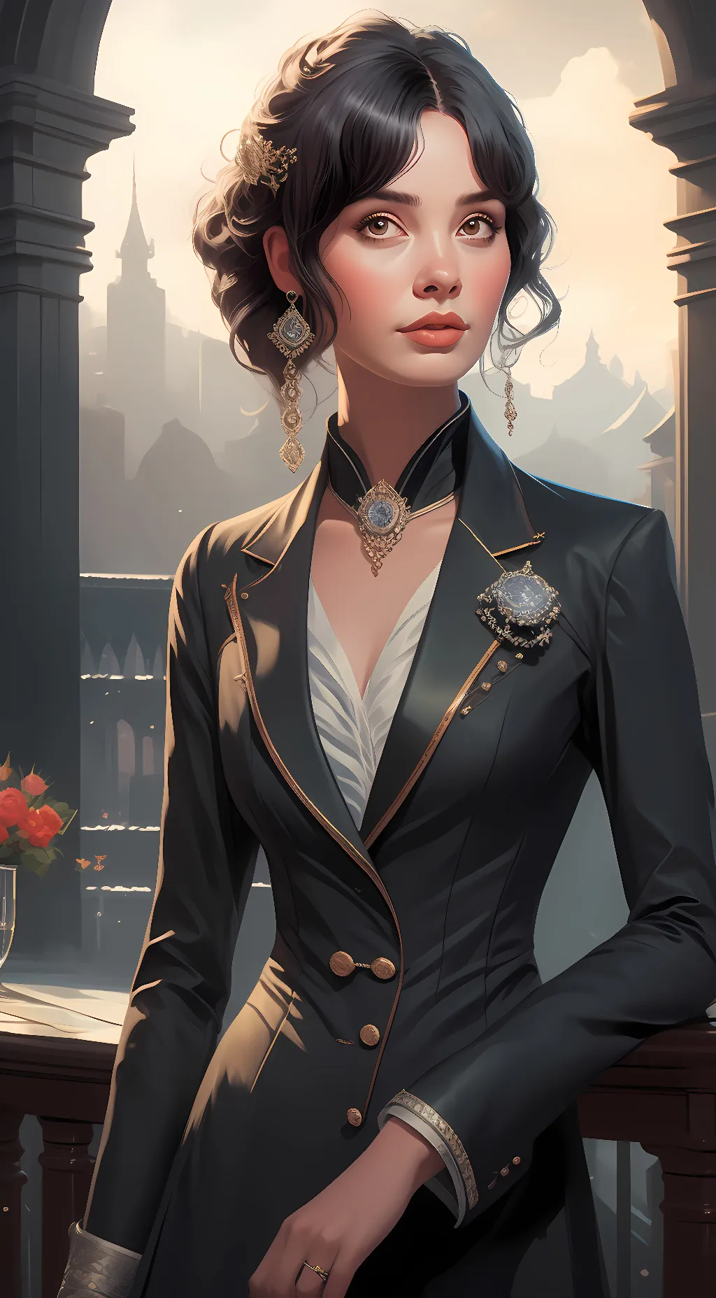 ai character: Melanie Martinez  background