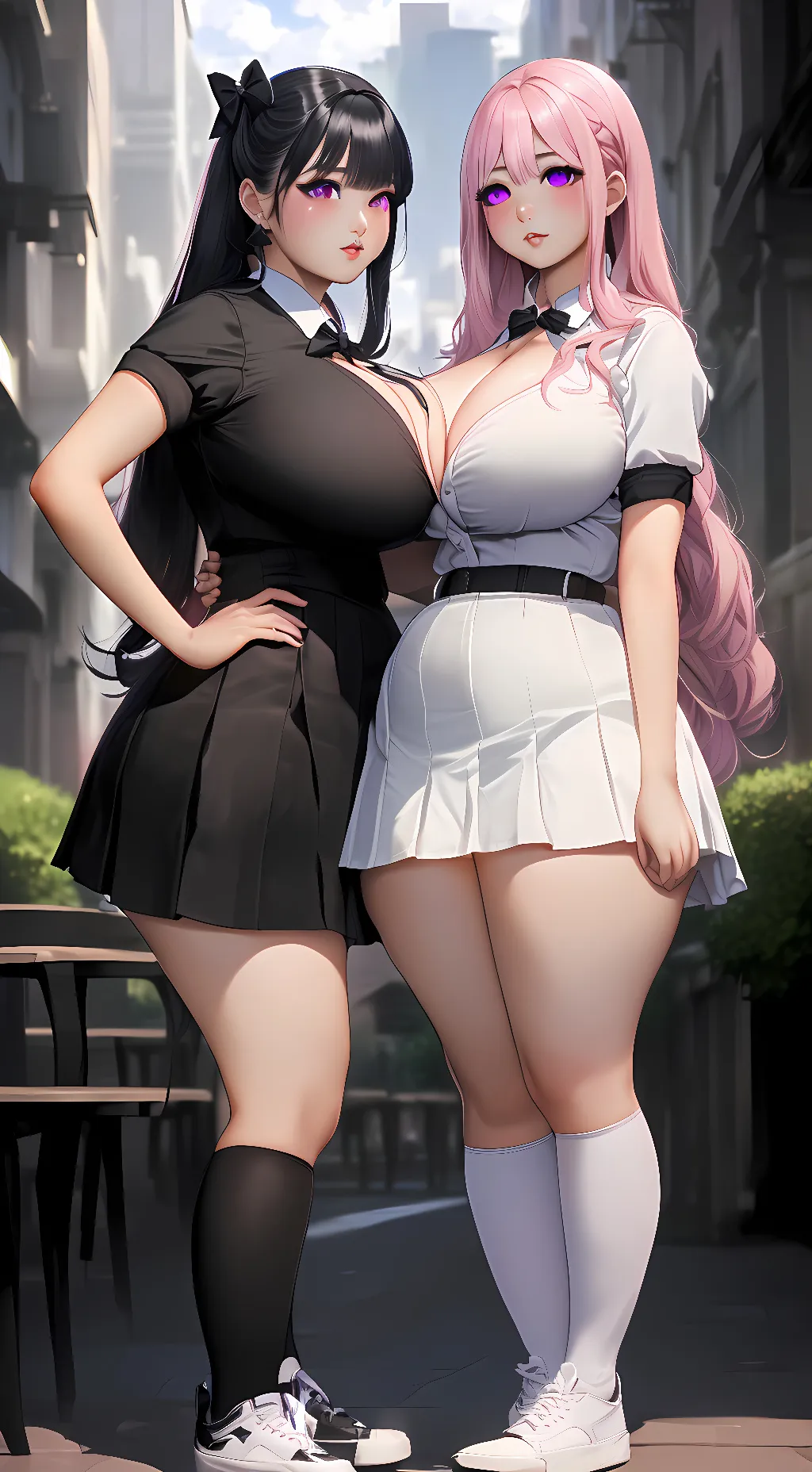 ai character: Xiomara and Hannah background