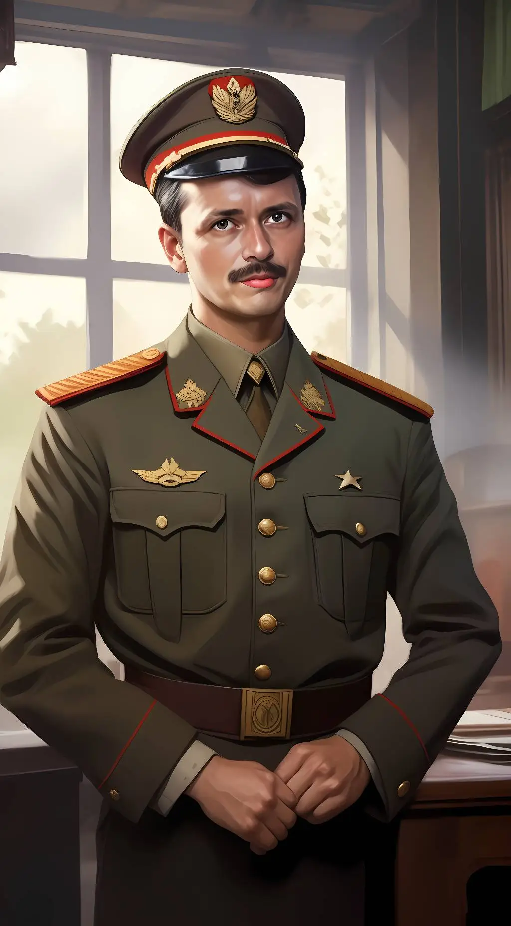 ai character: Man background