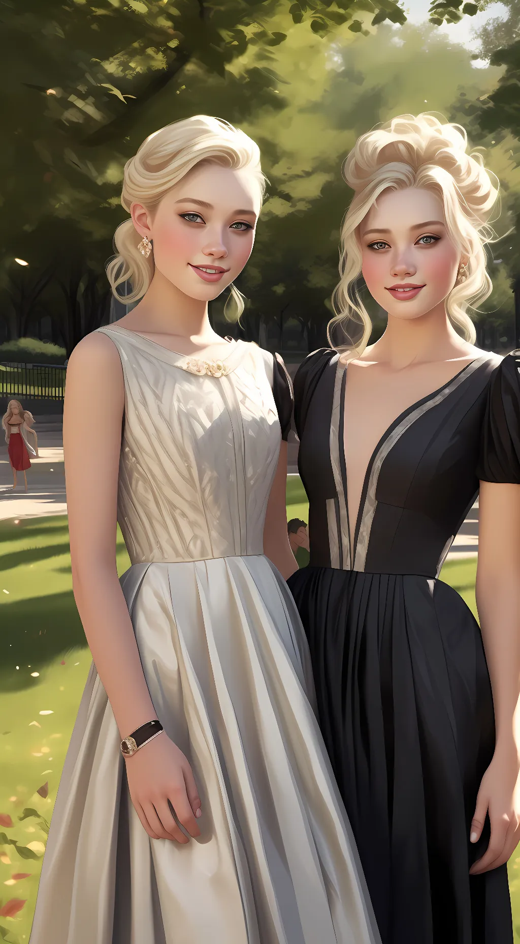ai character: Mia & Lily background
