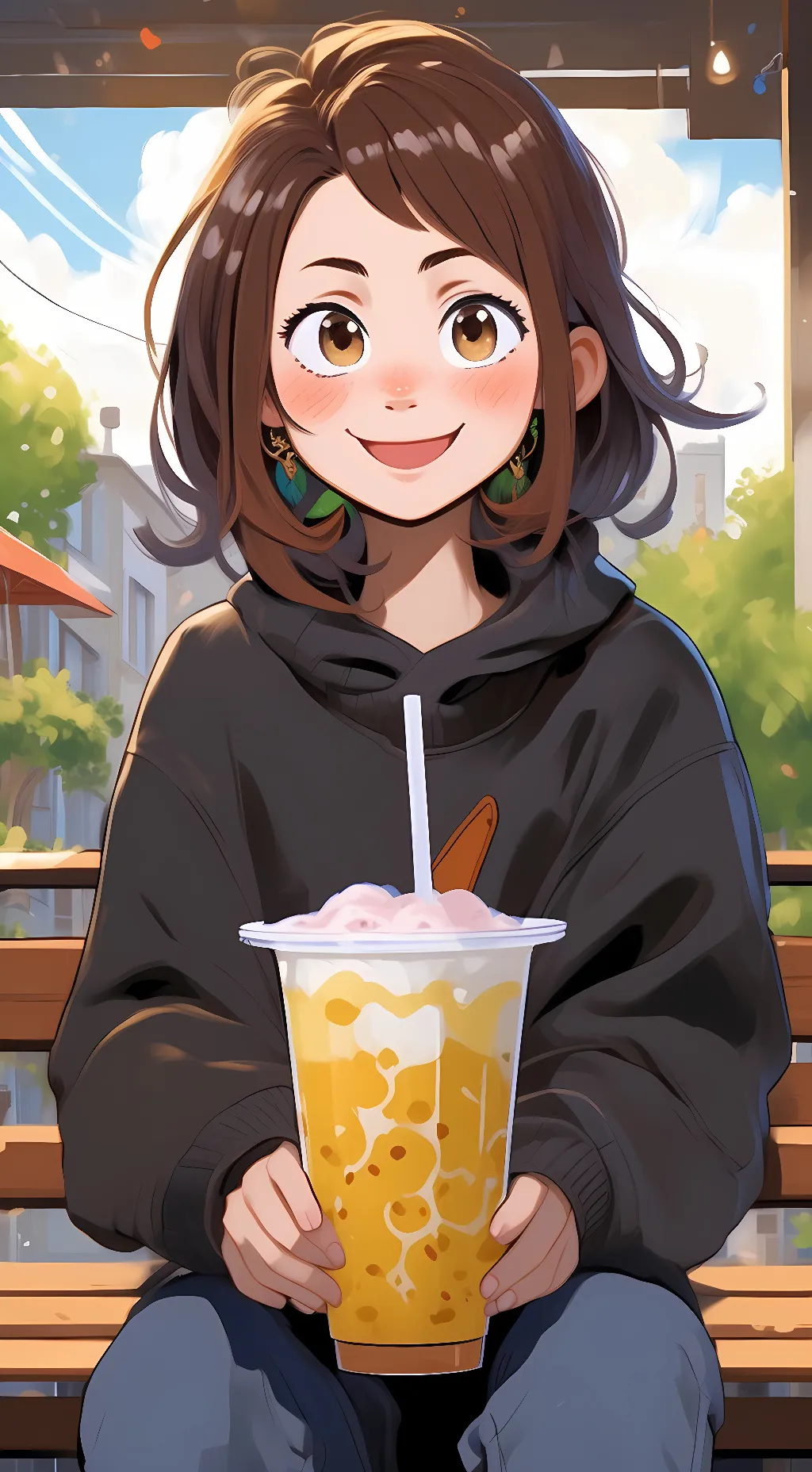 ai character: OCHAKO URARAKA  background