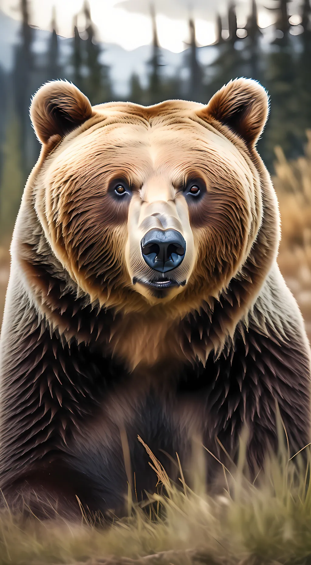 ai character: bear  background
