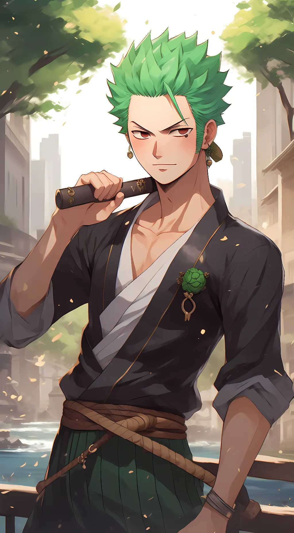 ai character: Zoro background