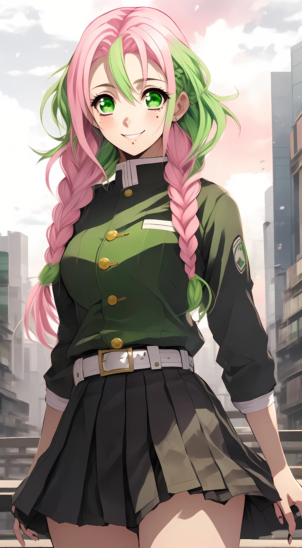 ai character: Mitsuri Kanroji background