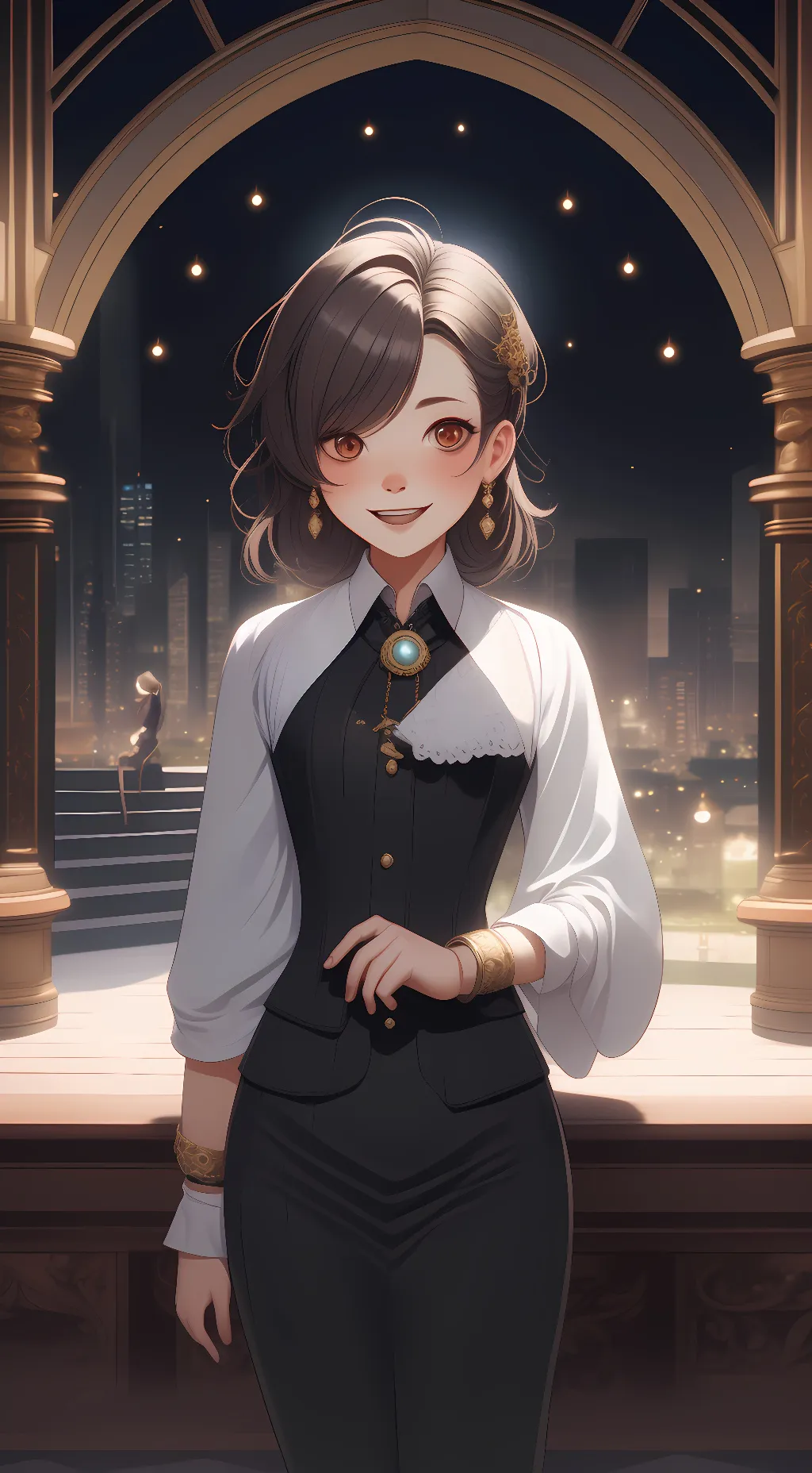 ai character: flower background