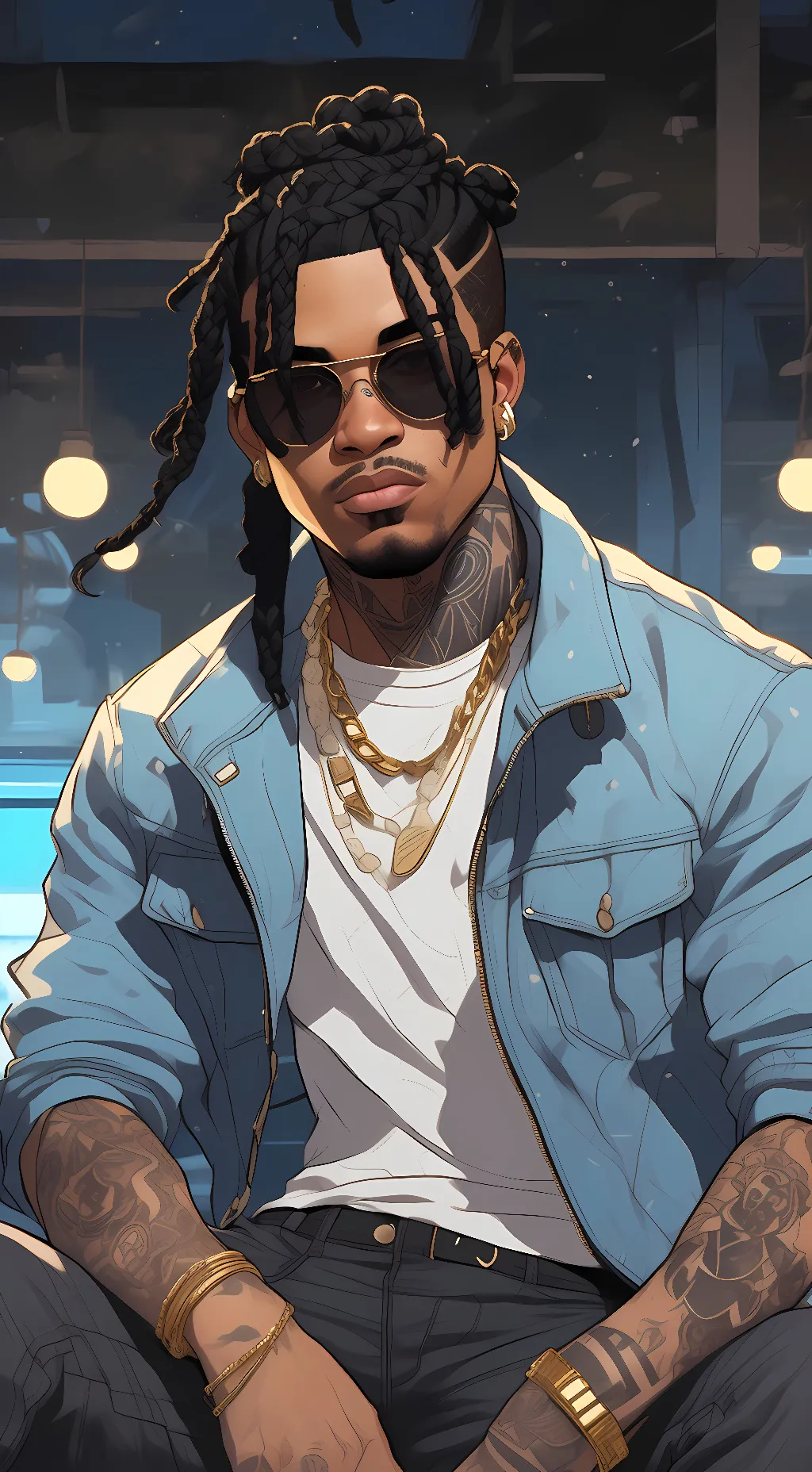 ai character: Xxxtentacion background