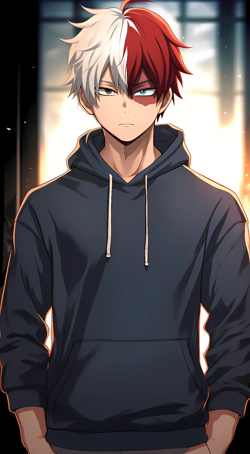 ai character: Shoto Todoroki background